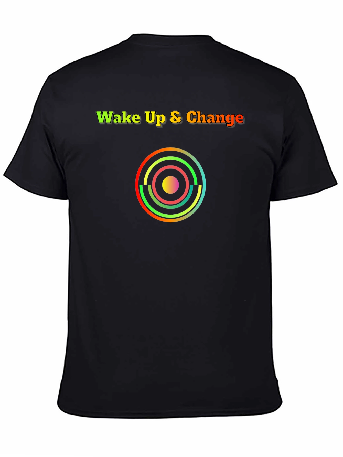 Black Wake Up & Change Graphic Tee view 4