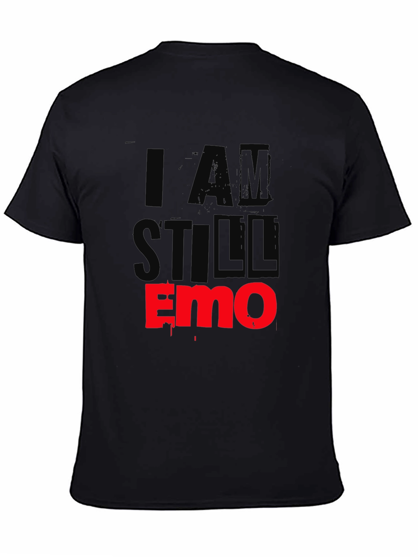 Black I Am Still Emo Black T-Shirt view 4
