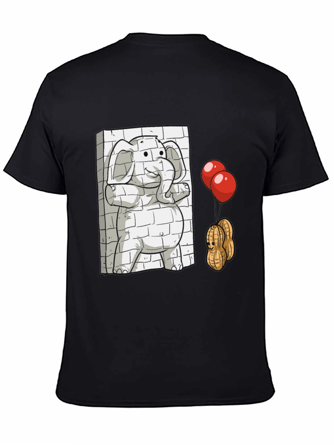 Black Elephant & Peanuts Graphic T-Shirt view 4