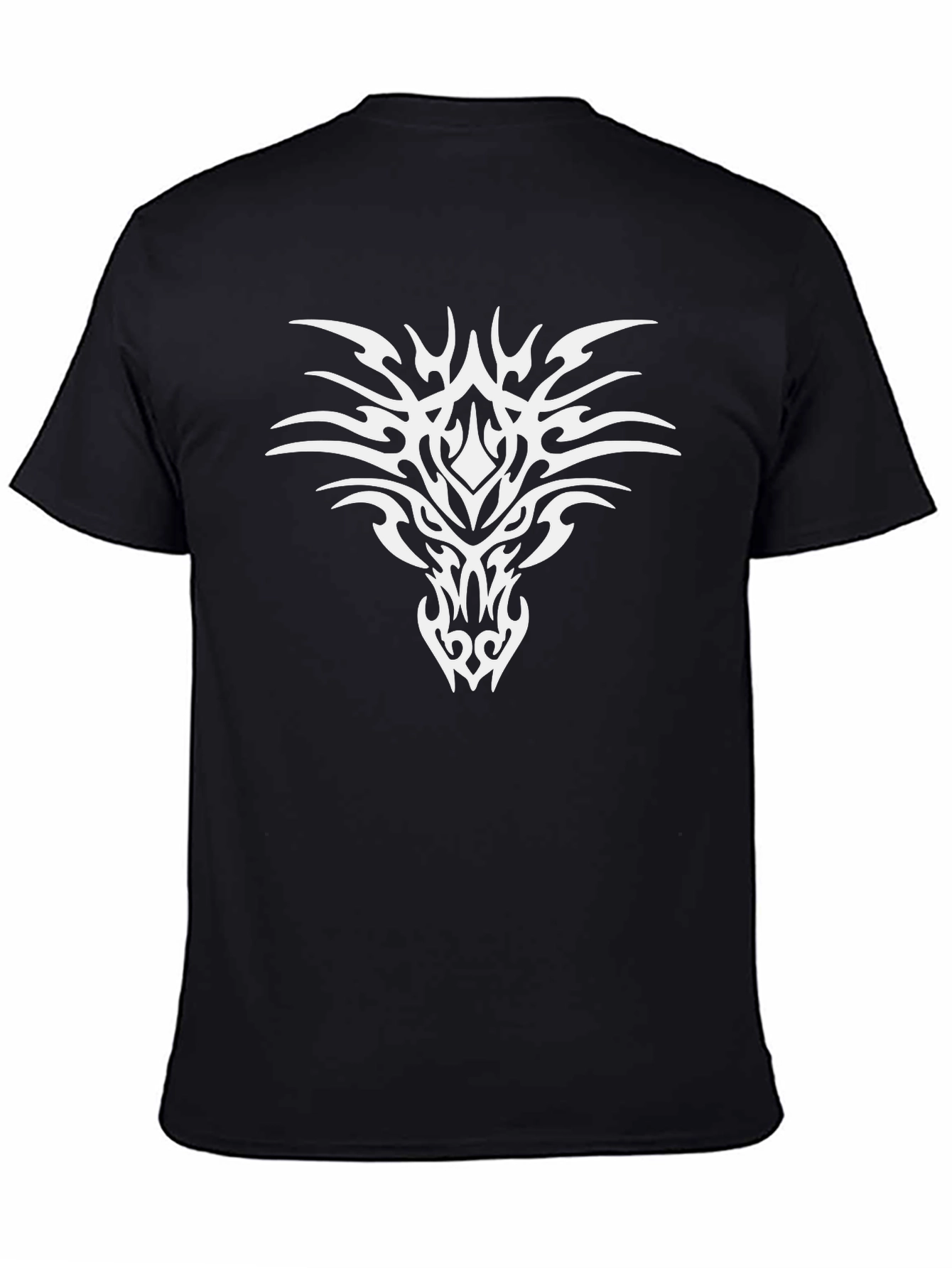 Black Tribal Graphic Black T-Shirt view 4