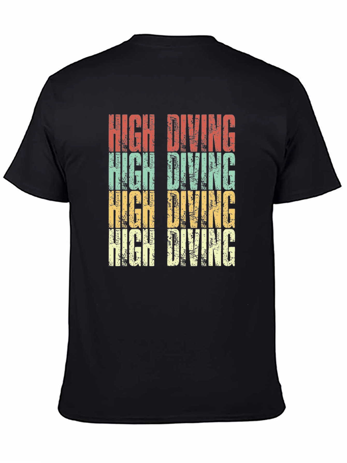 Black High Diving Retro T-Shirt view 4