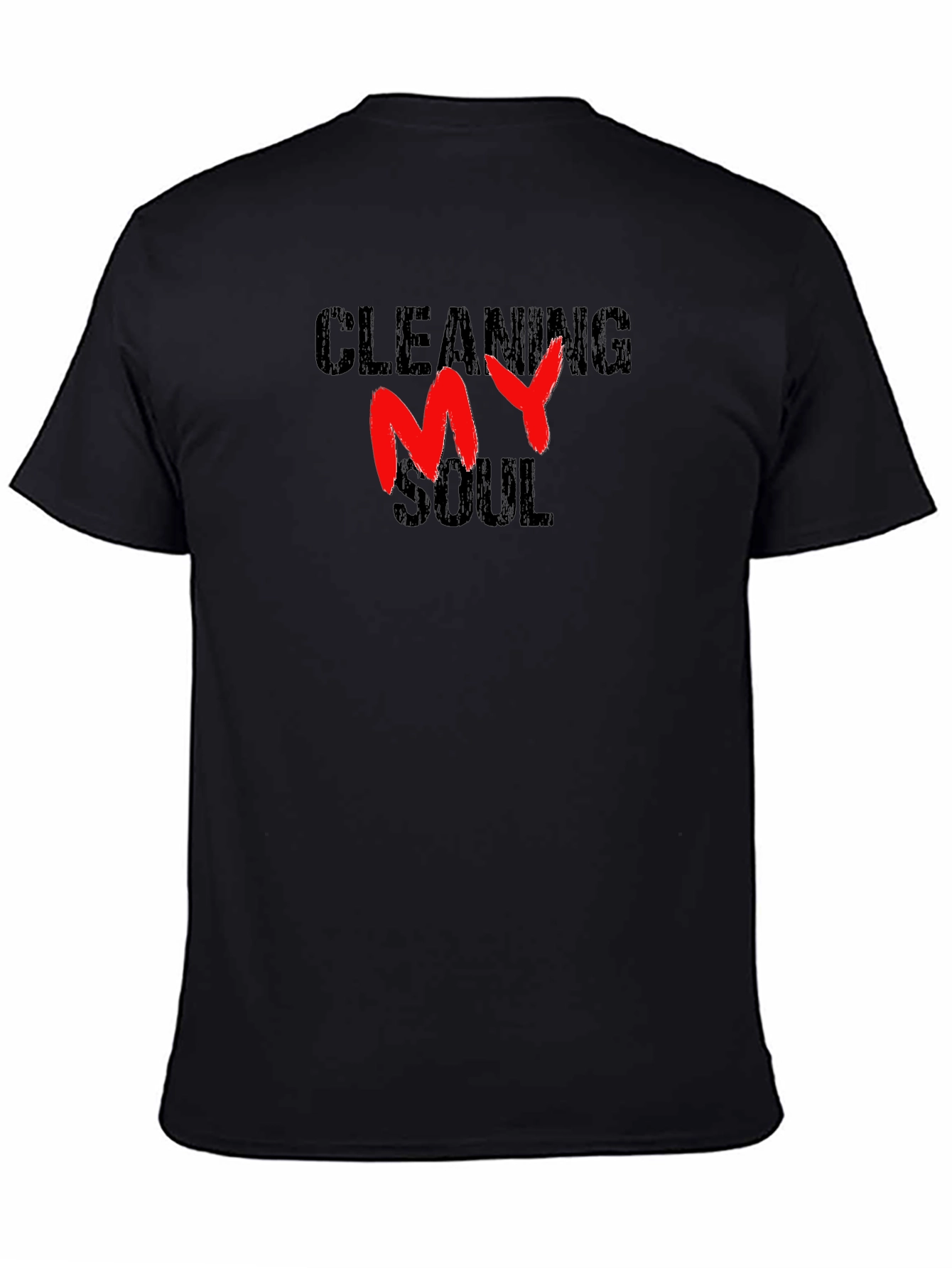 Black Cleaning My Soul Graphic T-Shirt view 4
