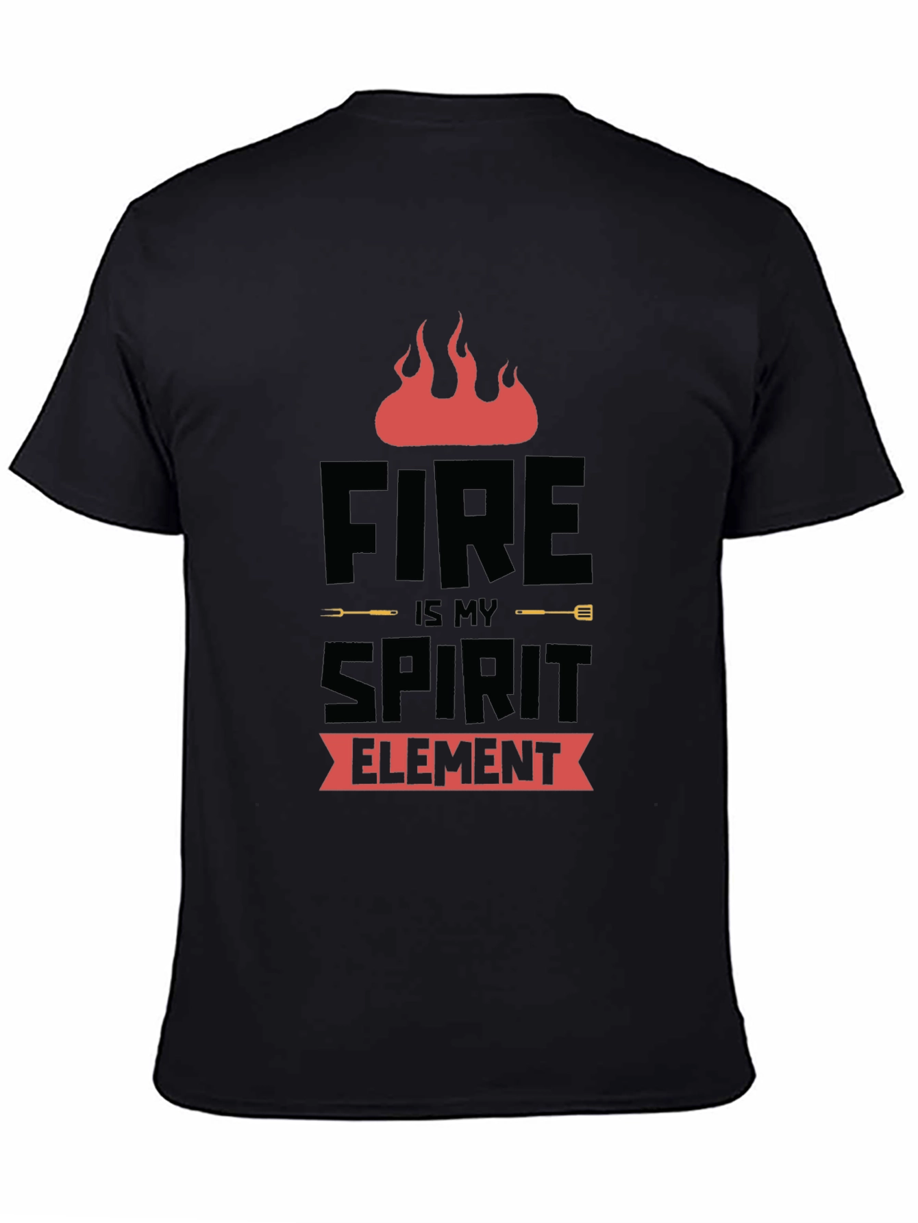 Fire is My Spirit Element Black T-Shirt - 4