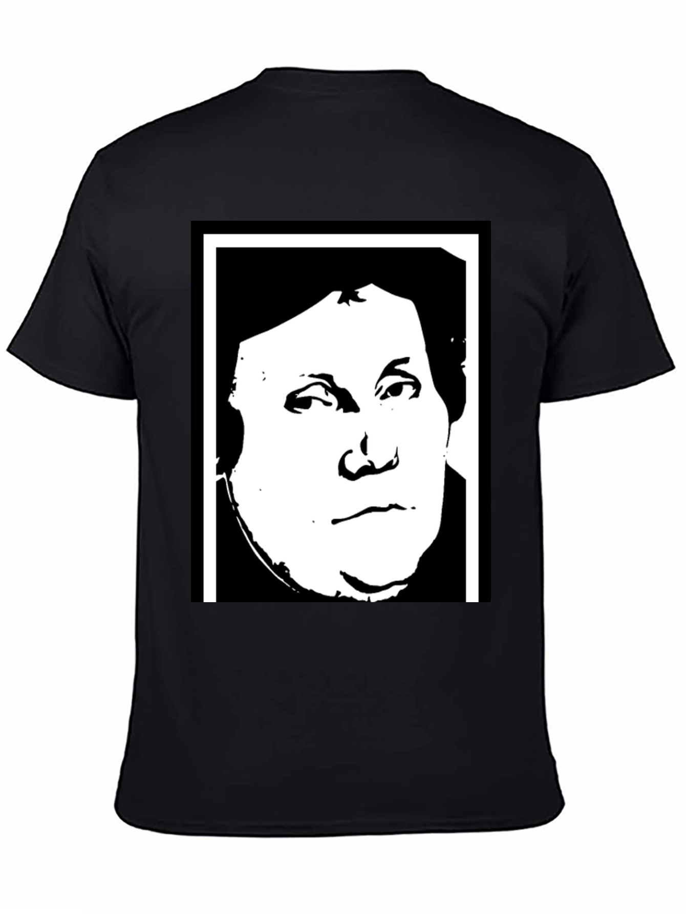 Black Martin Luther Graphic Tee - Black Unisex T-Shirt view 4