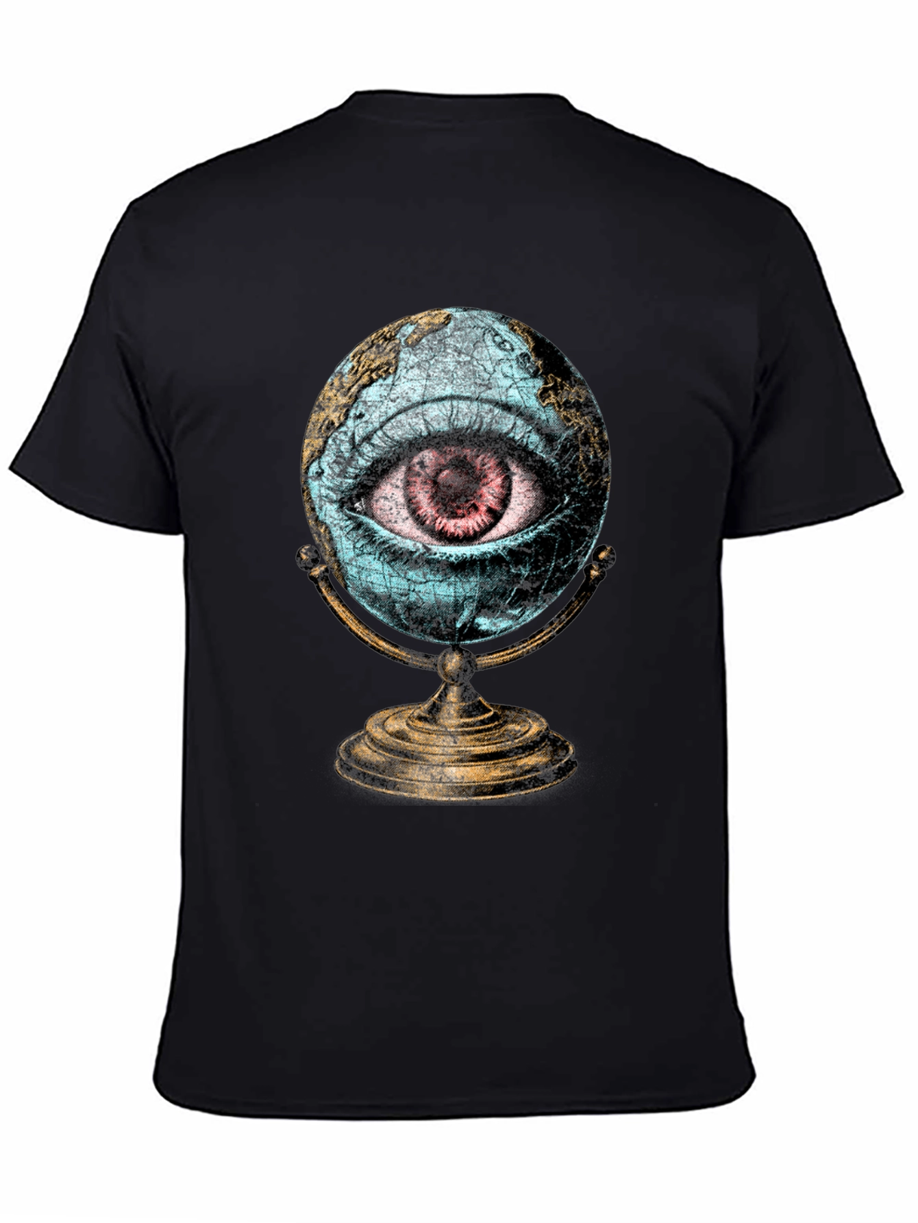 Black Eye of the World Graphic Tee - Black Cotton view 4