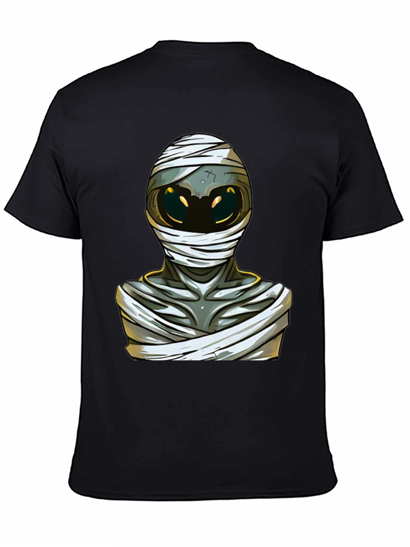 Black Mummy Graphic Tee - Unique Halloween Design view 4