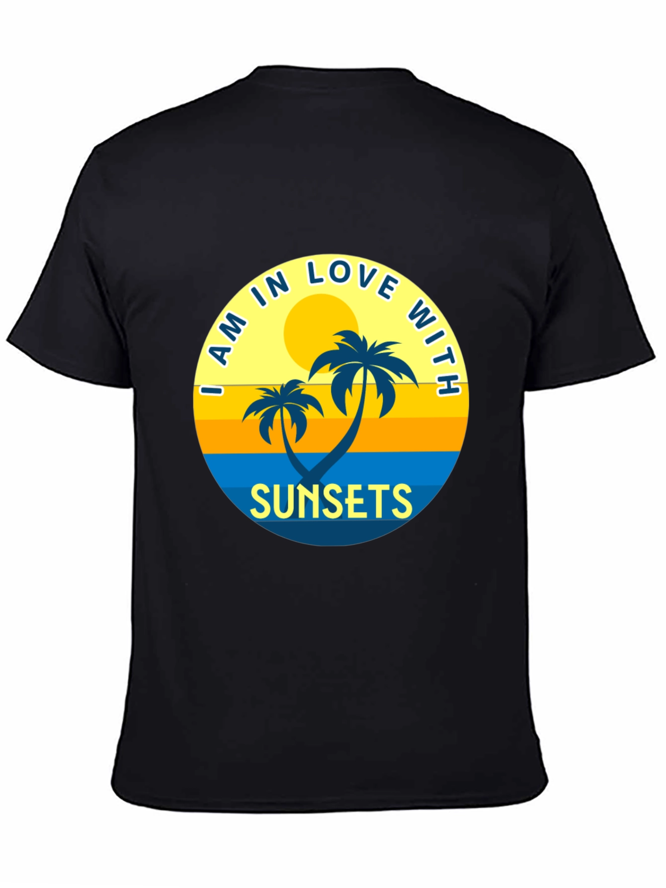 Black Sunset Palms Graphic T-Shirt view 4