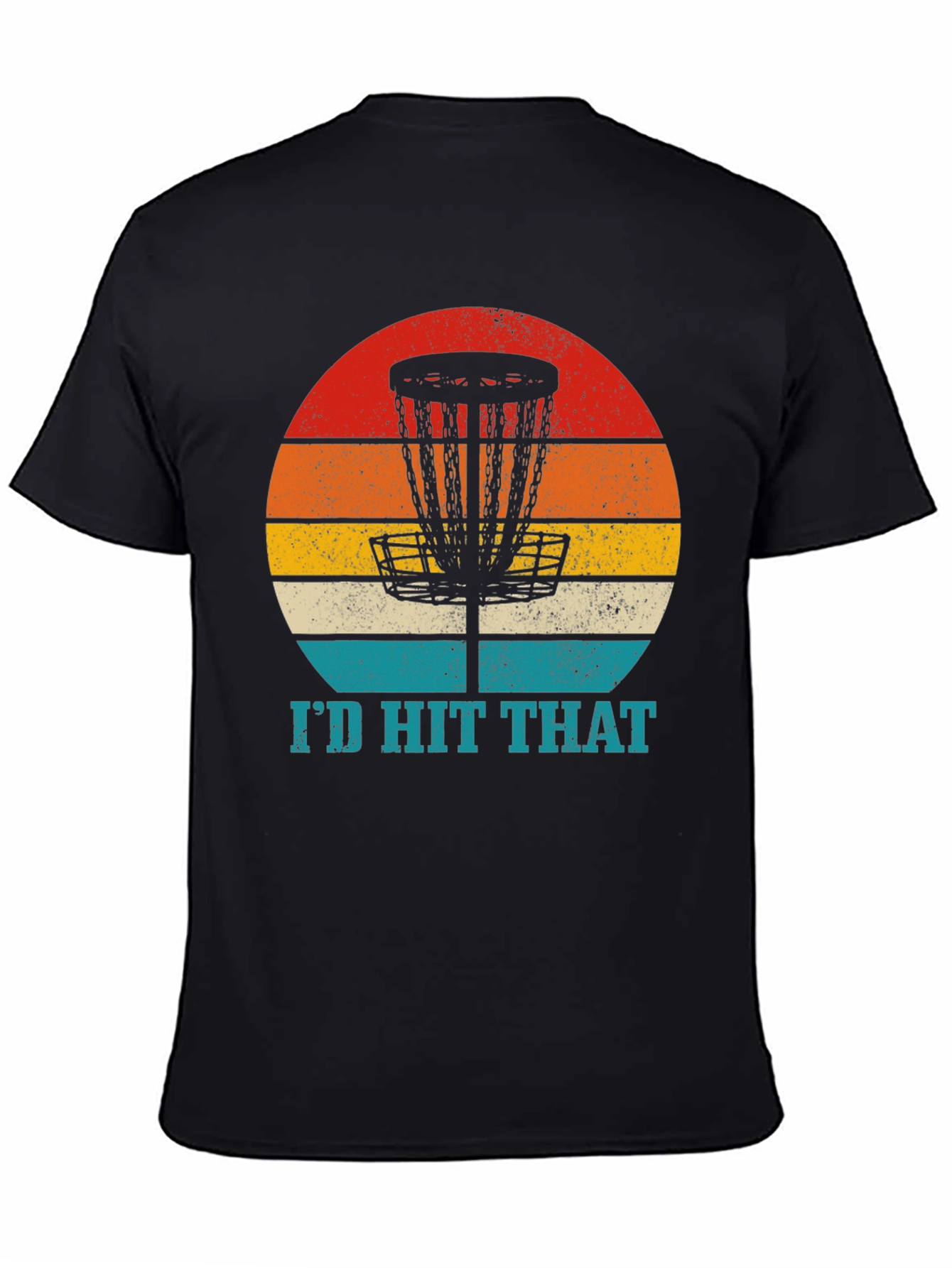 Black I'd Hit That Disc Golf T-Shirt view 4