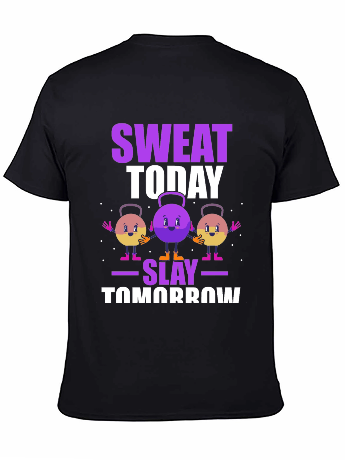 Black Sweat Today Slay Tomorrow Graphic Tee view 4