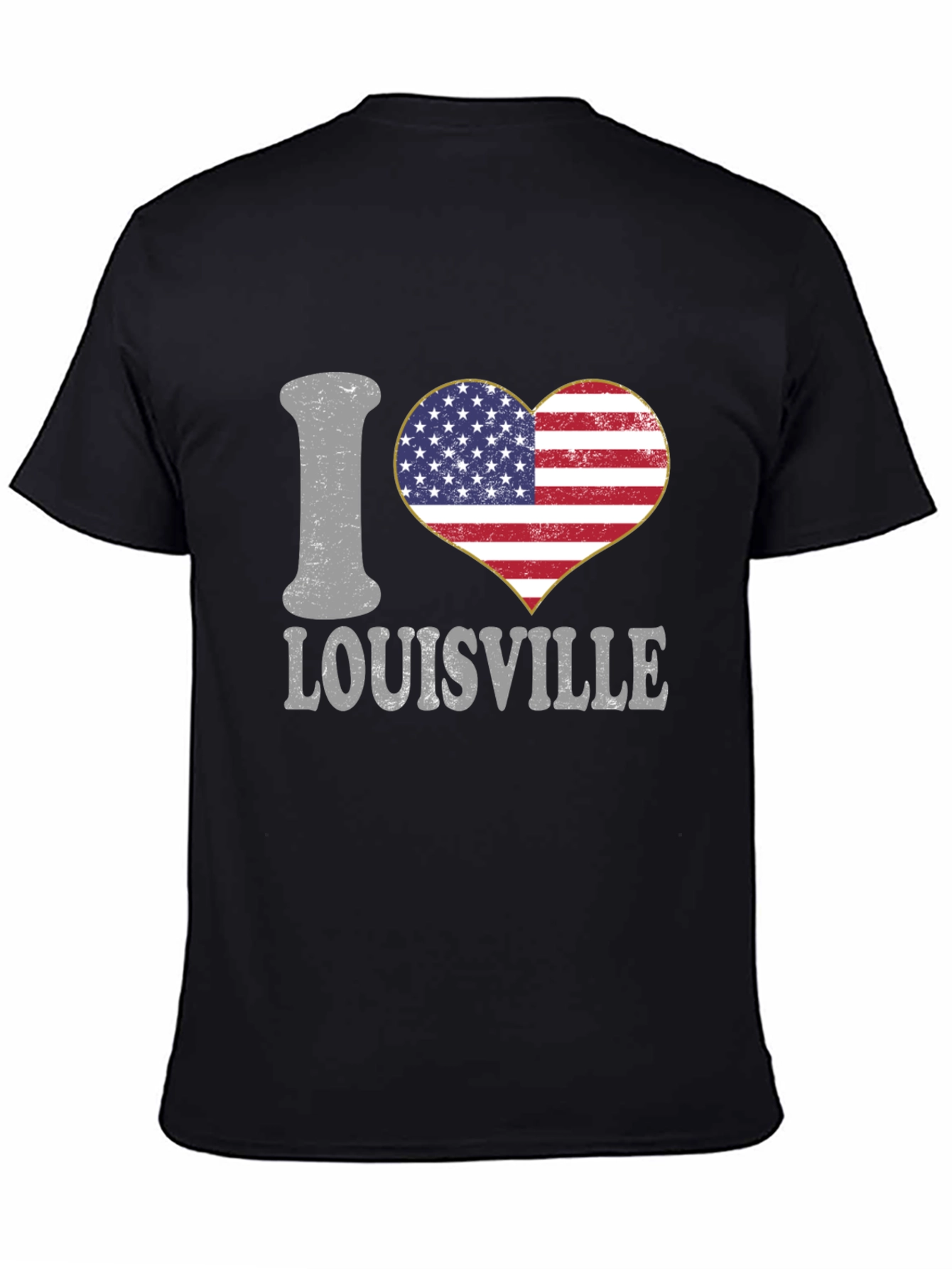 Black I Heart Louisville T-Shirt view 4