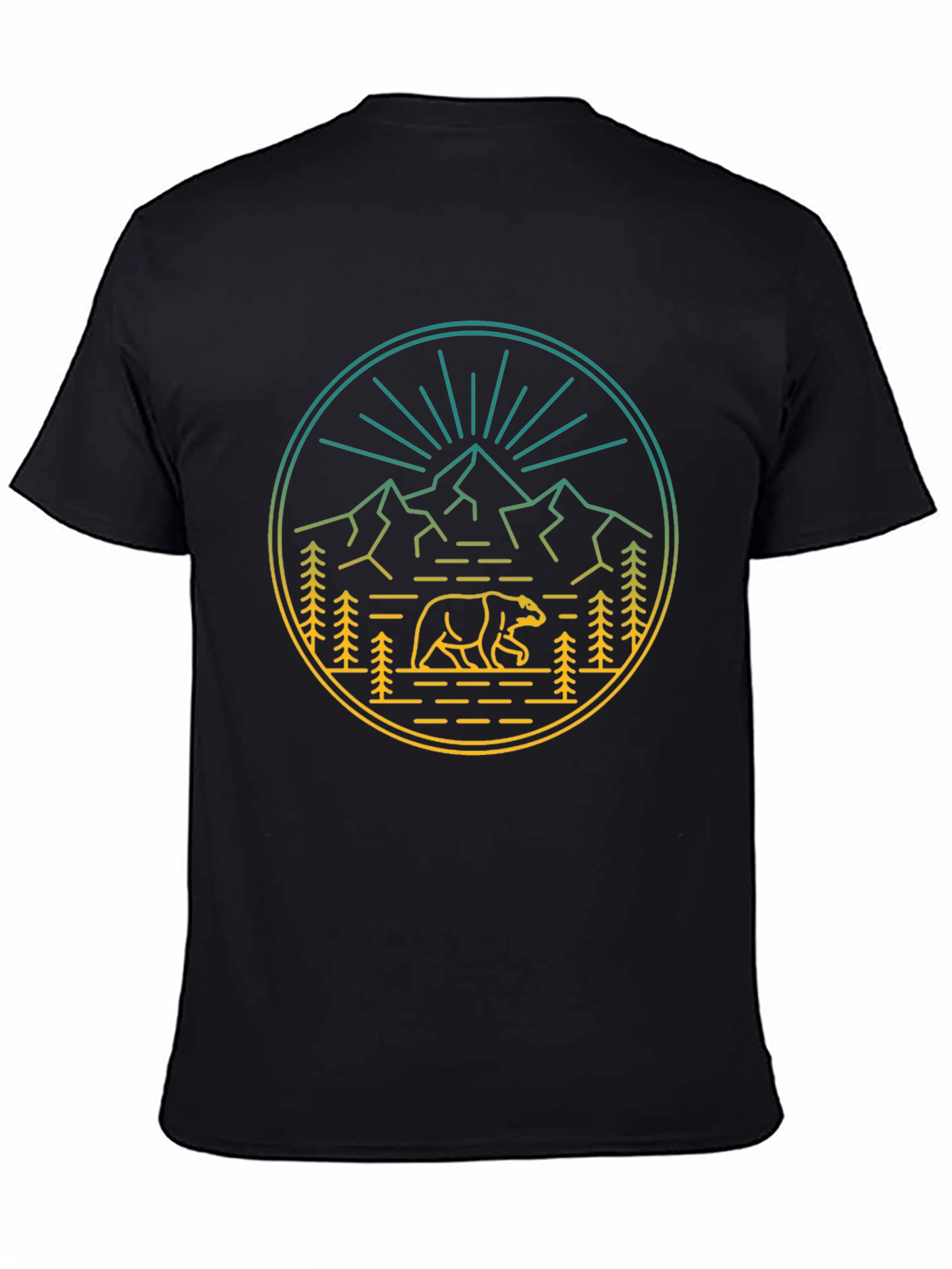 Black Mountain Bear Graphic T-Shirt - Adventure Style view 4