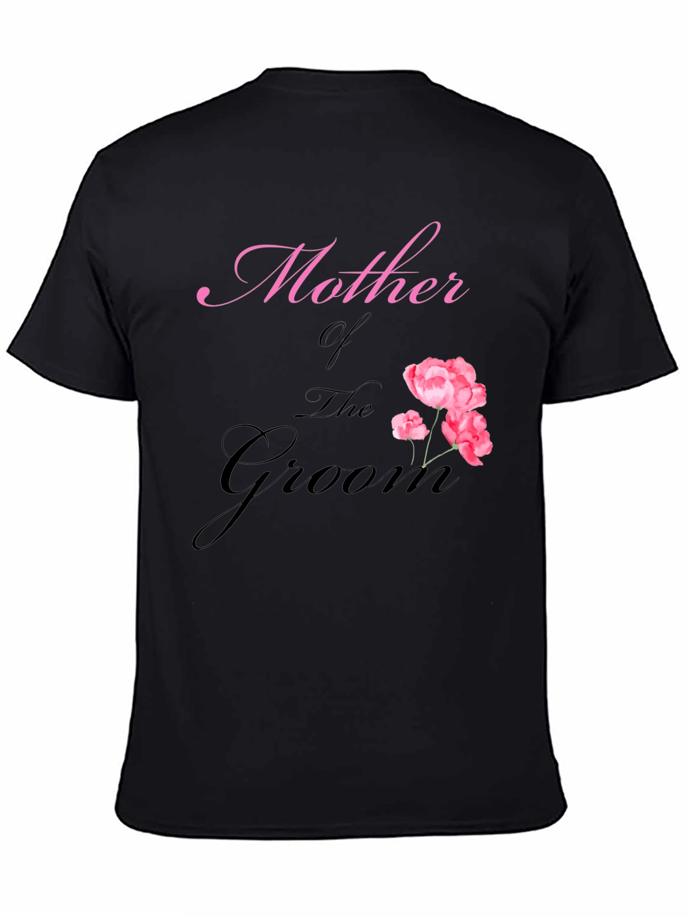Black Mother of the Groom Floral T-Shirt view 4