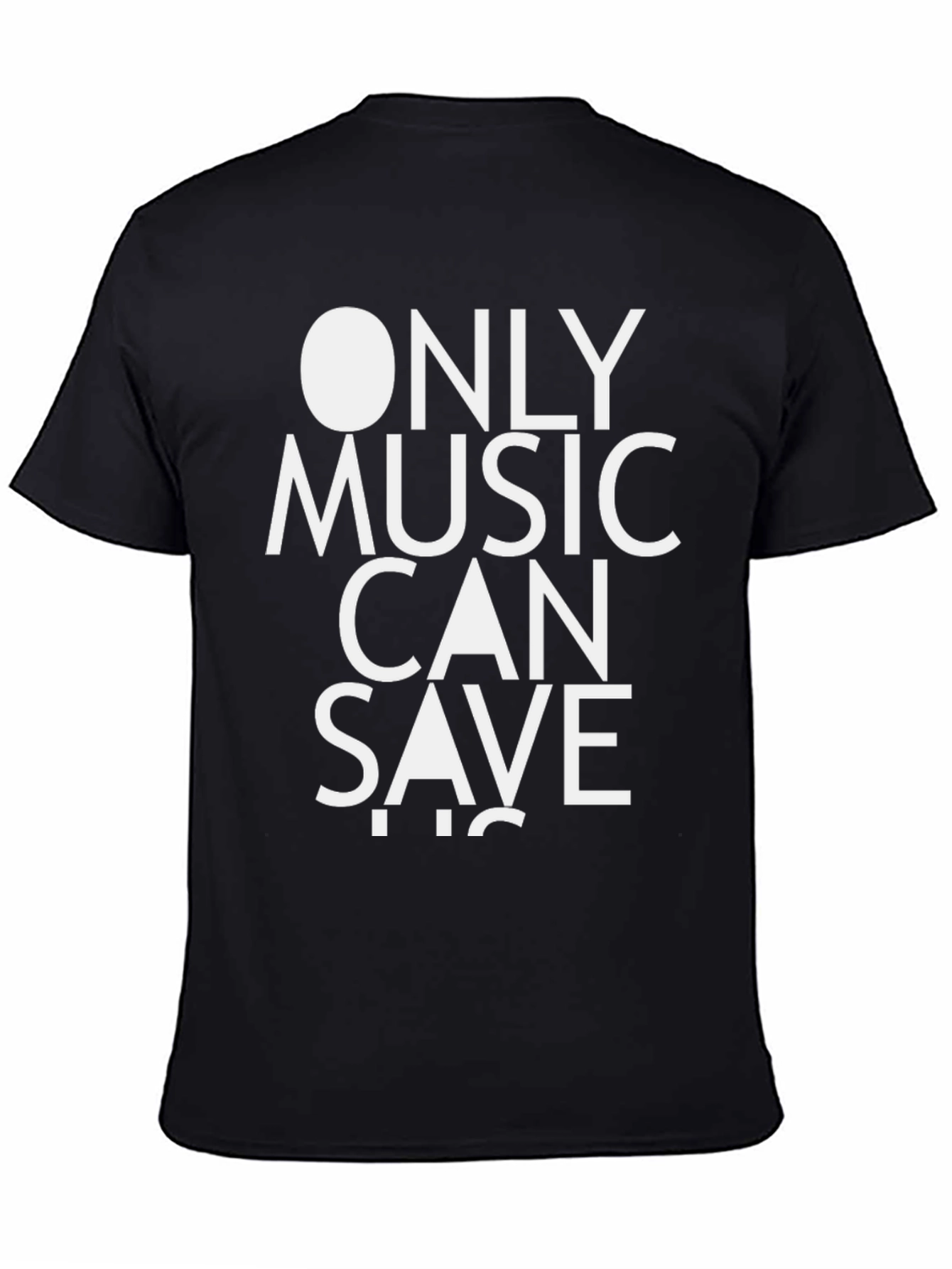 Black Music Can Save Us Black T-Shirt view 4