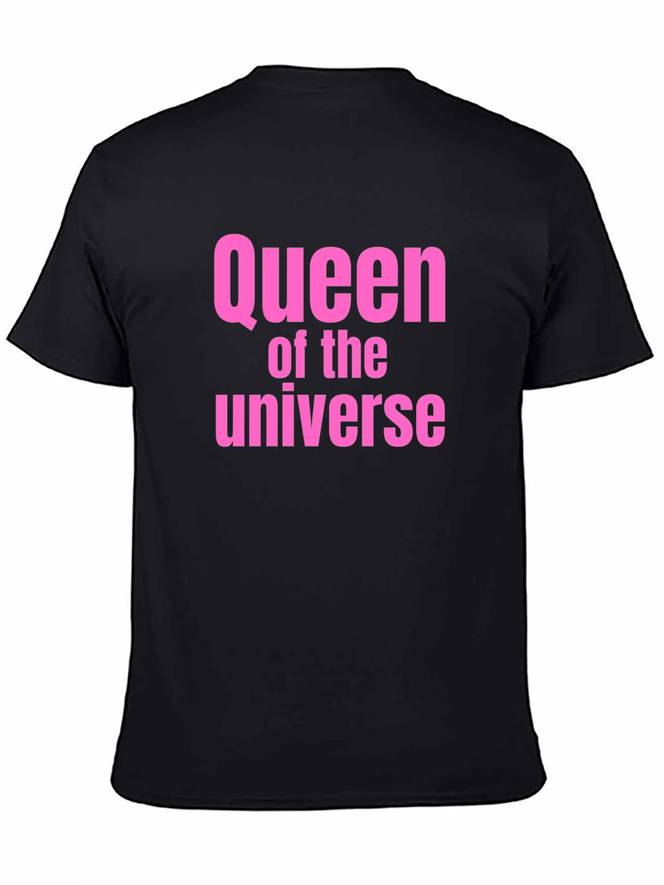 Black Queen of the Universe T-Shirt - Pink Graphic Tee view 4