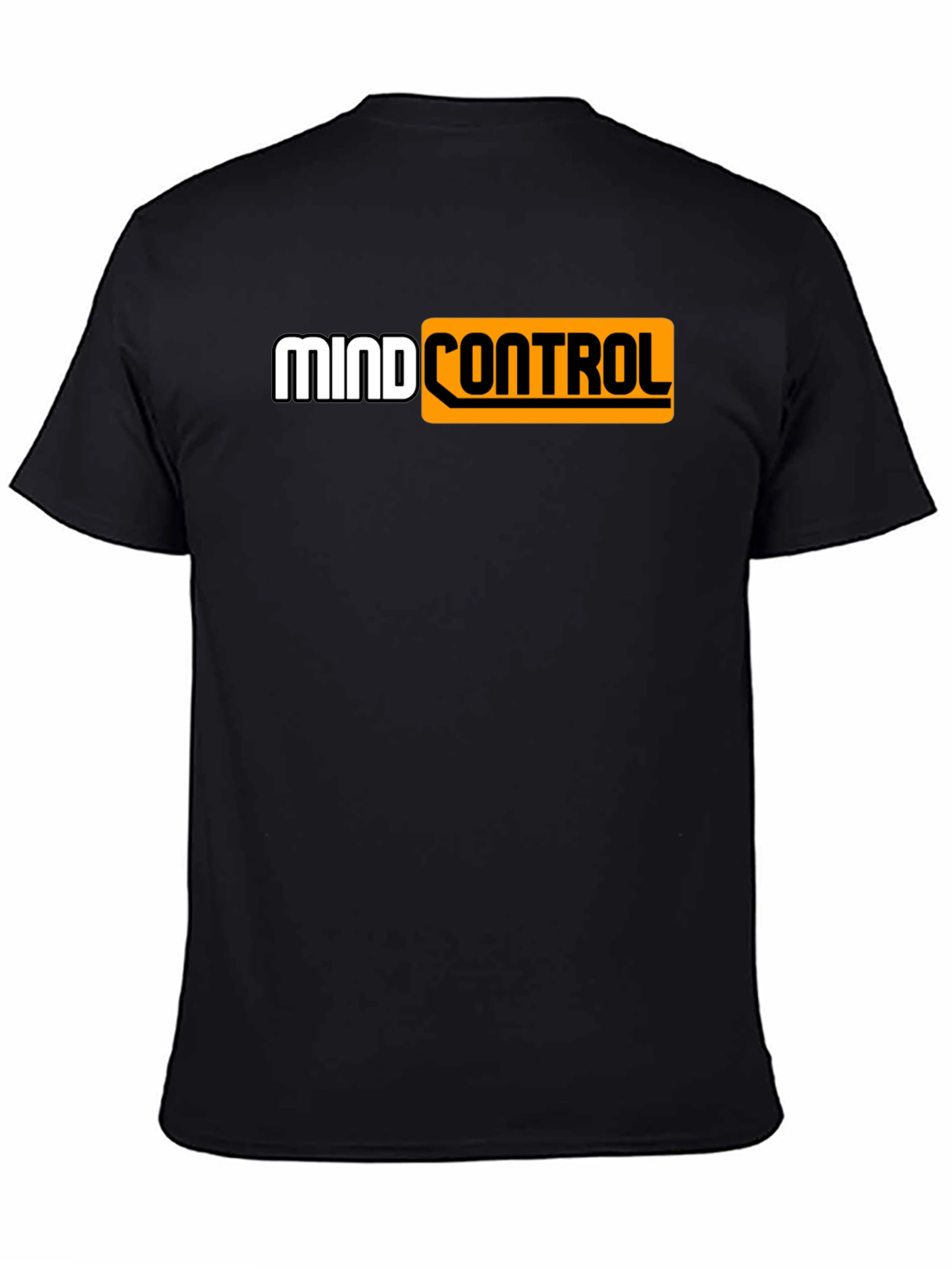 Black Mind Control Graphic Tee - Black Cotton T-Shirt view 4