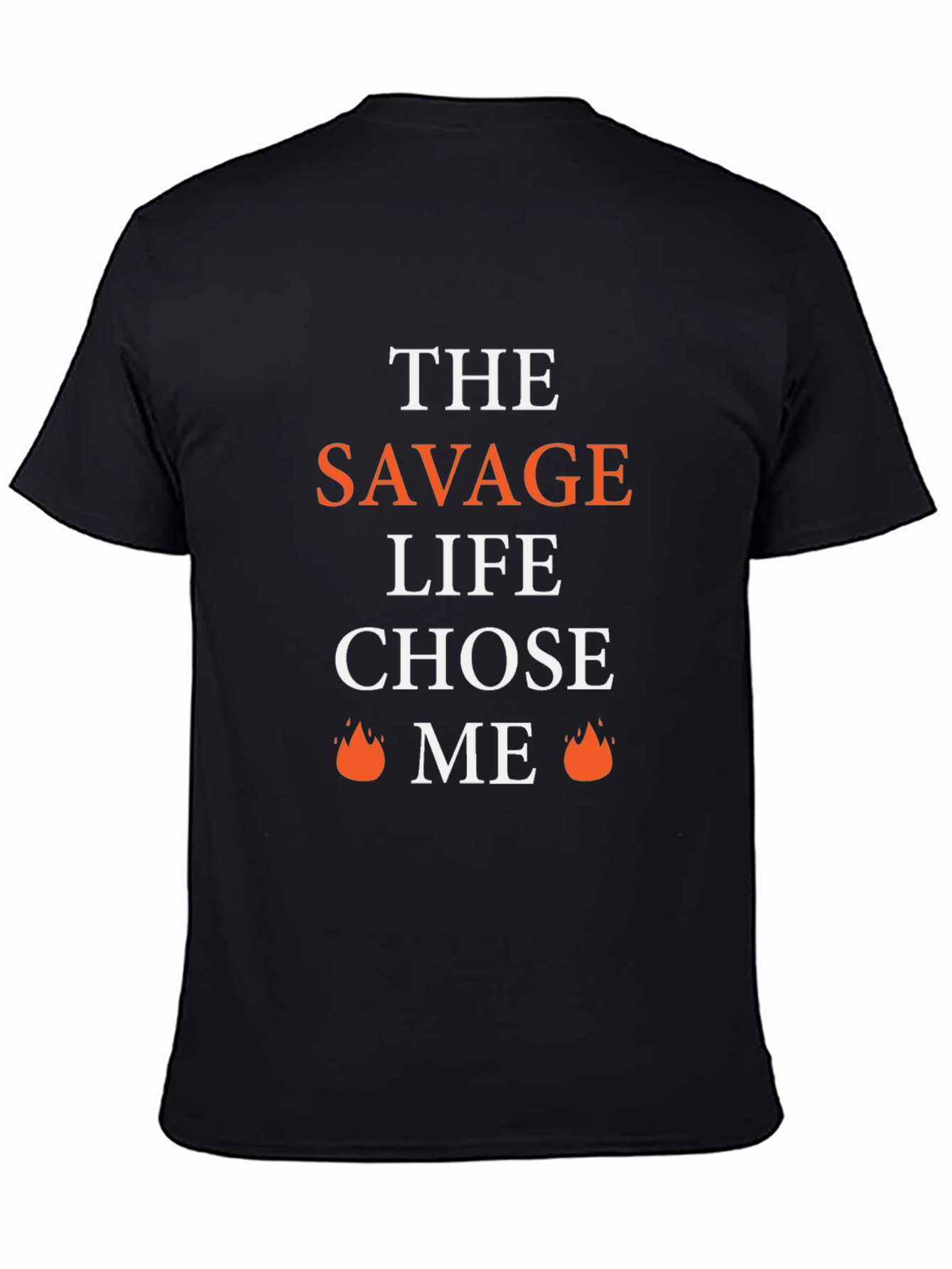 Black The Savage Life T-Shirt - Black Graphic Tee view 4