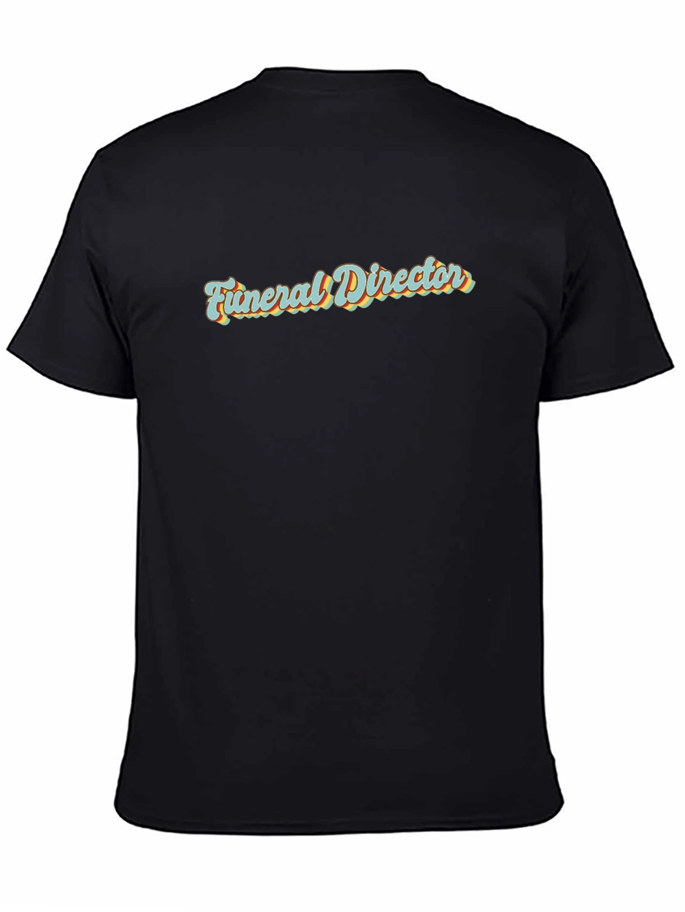 Black Funeral Director Retro T-Shirt view 4