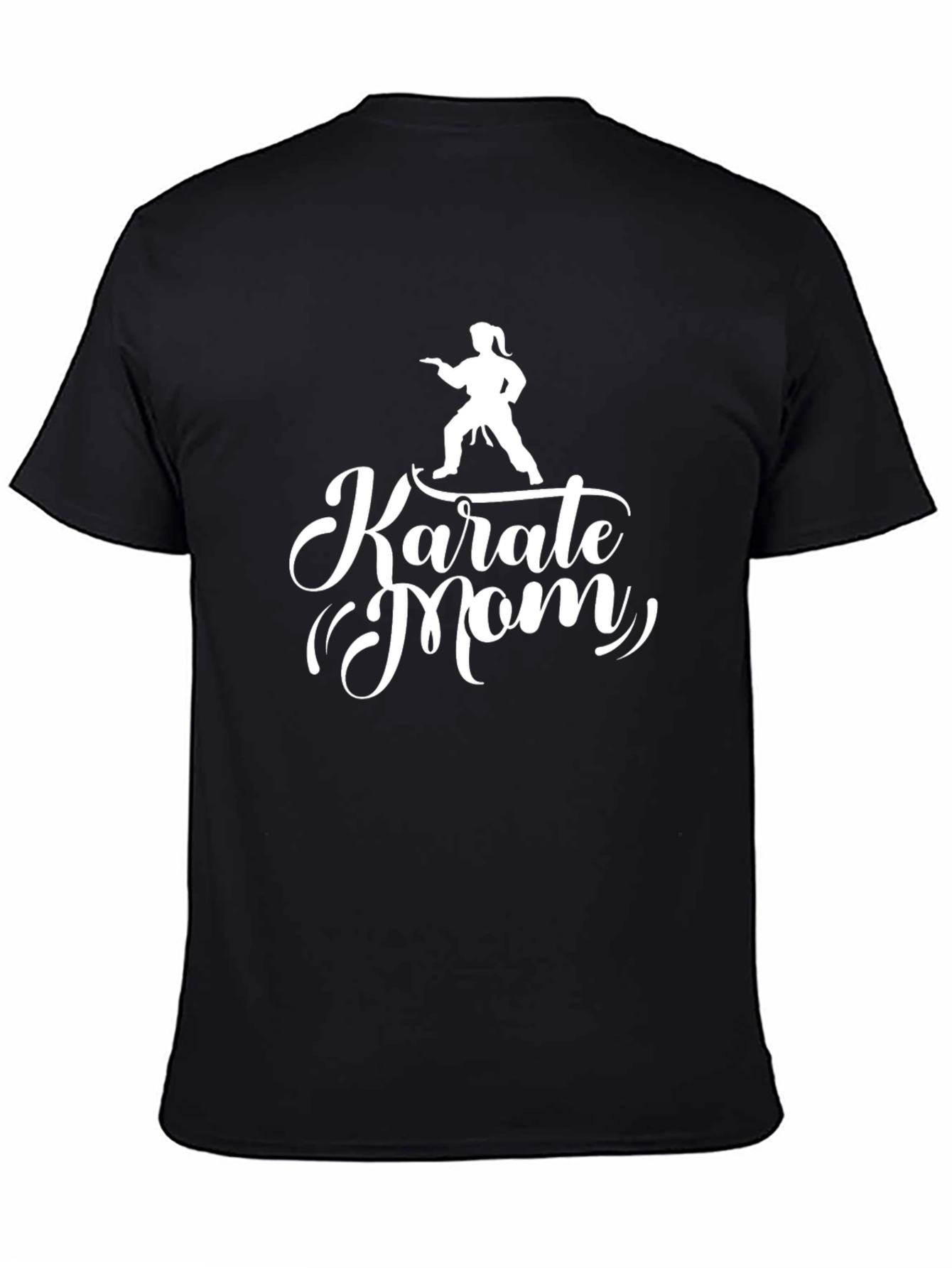 Black Karate Mom Black T-Shirt view 4