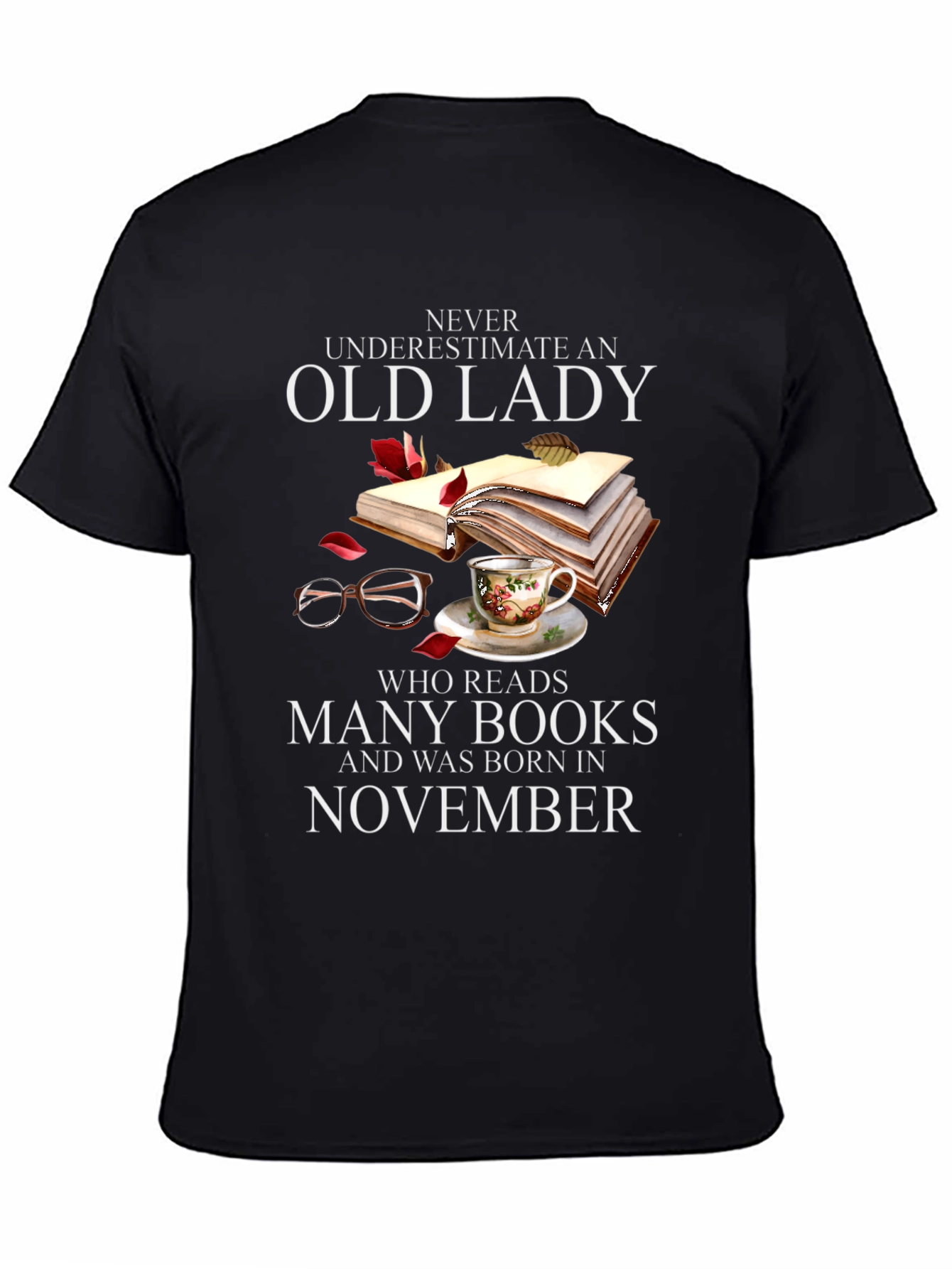Black Never Underestimate Old Lady Who Reads T-Shirt view 4