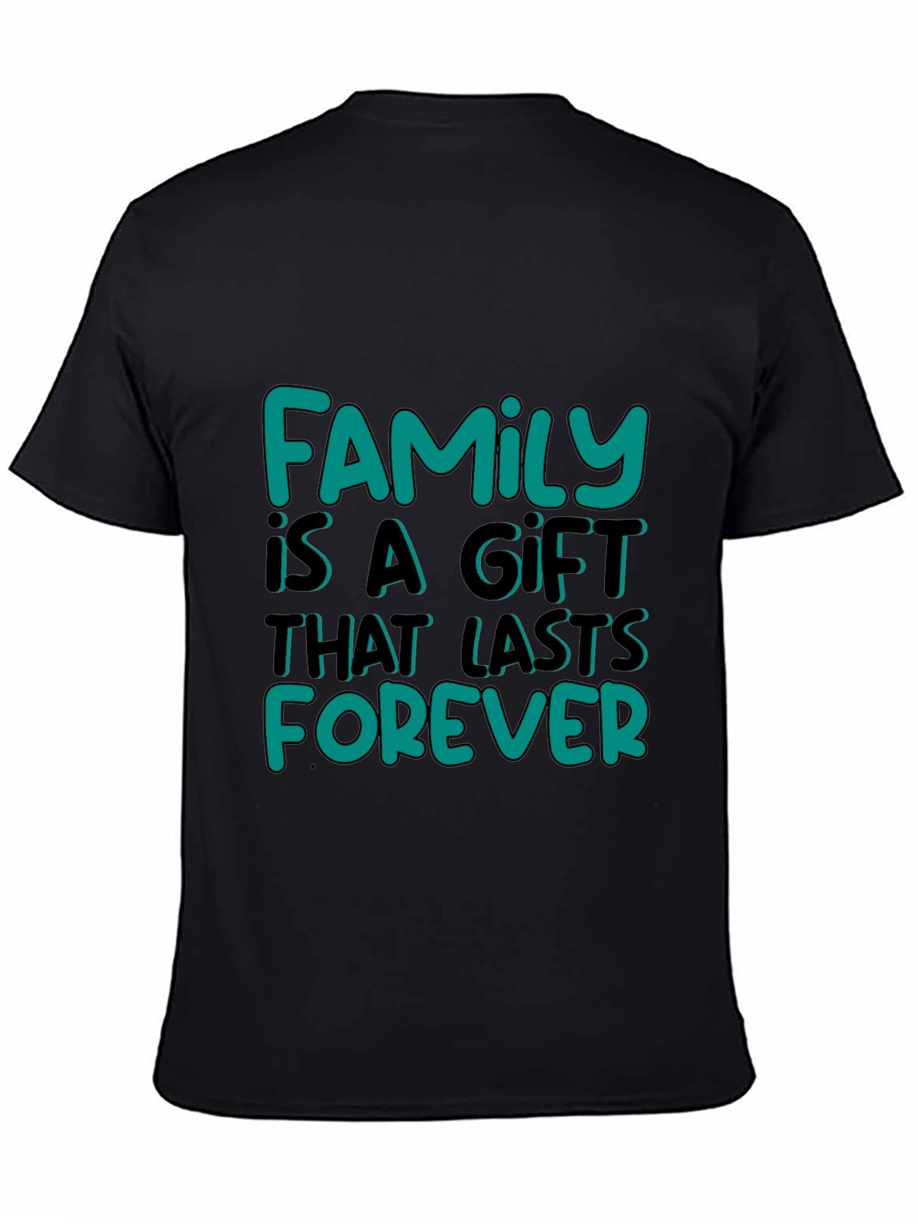 Black Family Is A Gift Graphic Tee - Black view 4