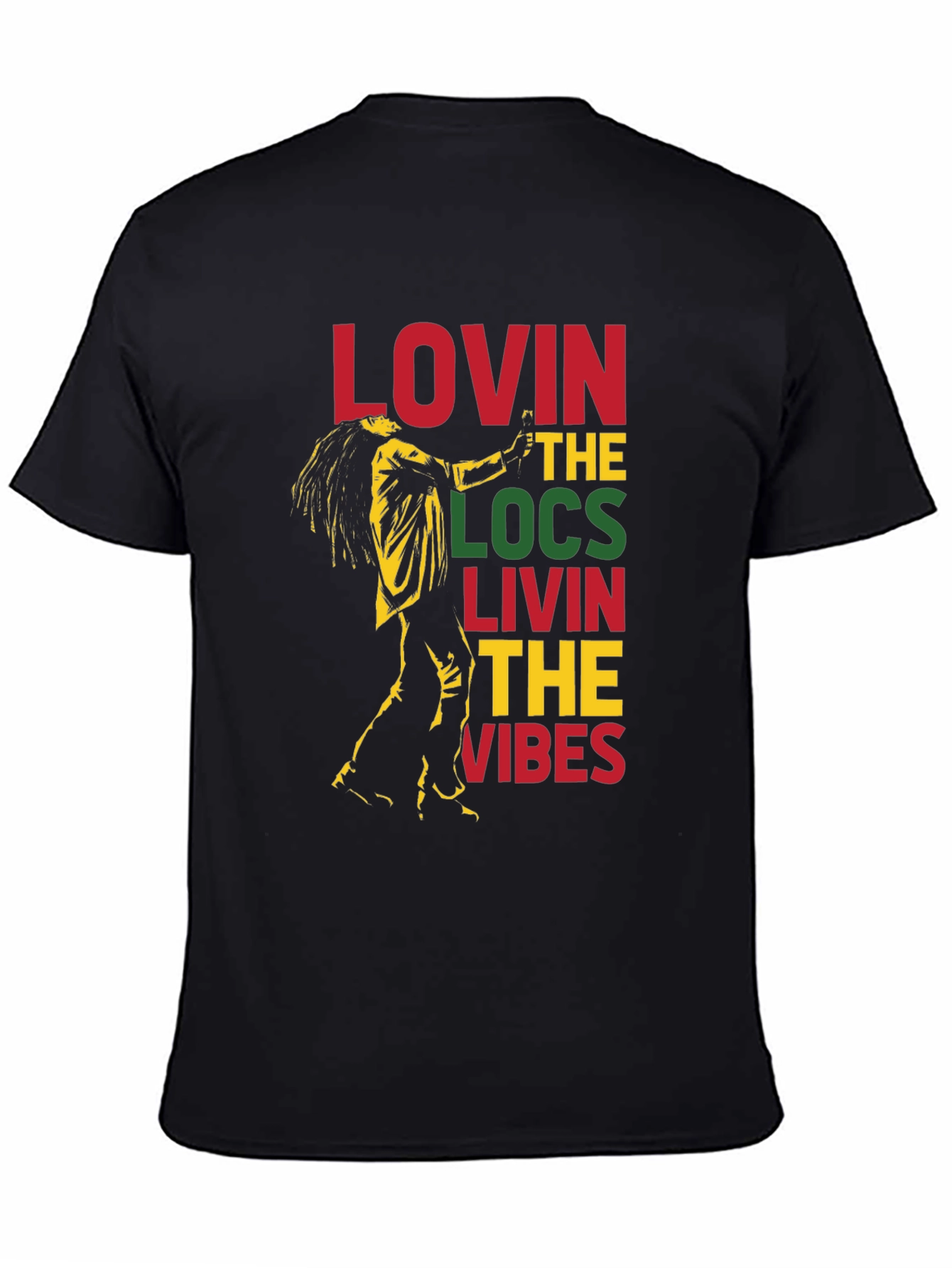 Black Lovin' The Locs Graphic T-Shirt view 4