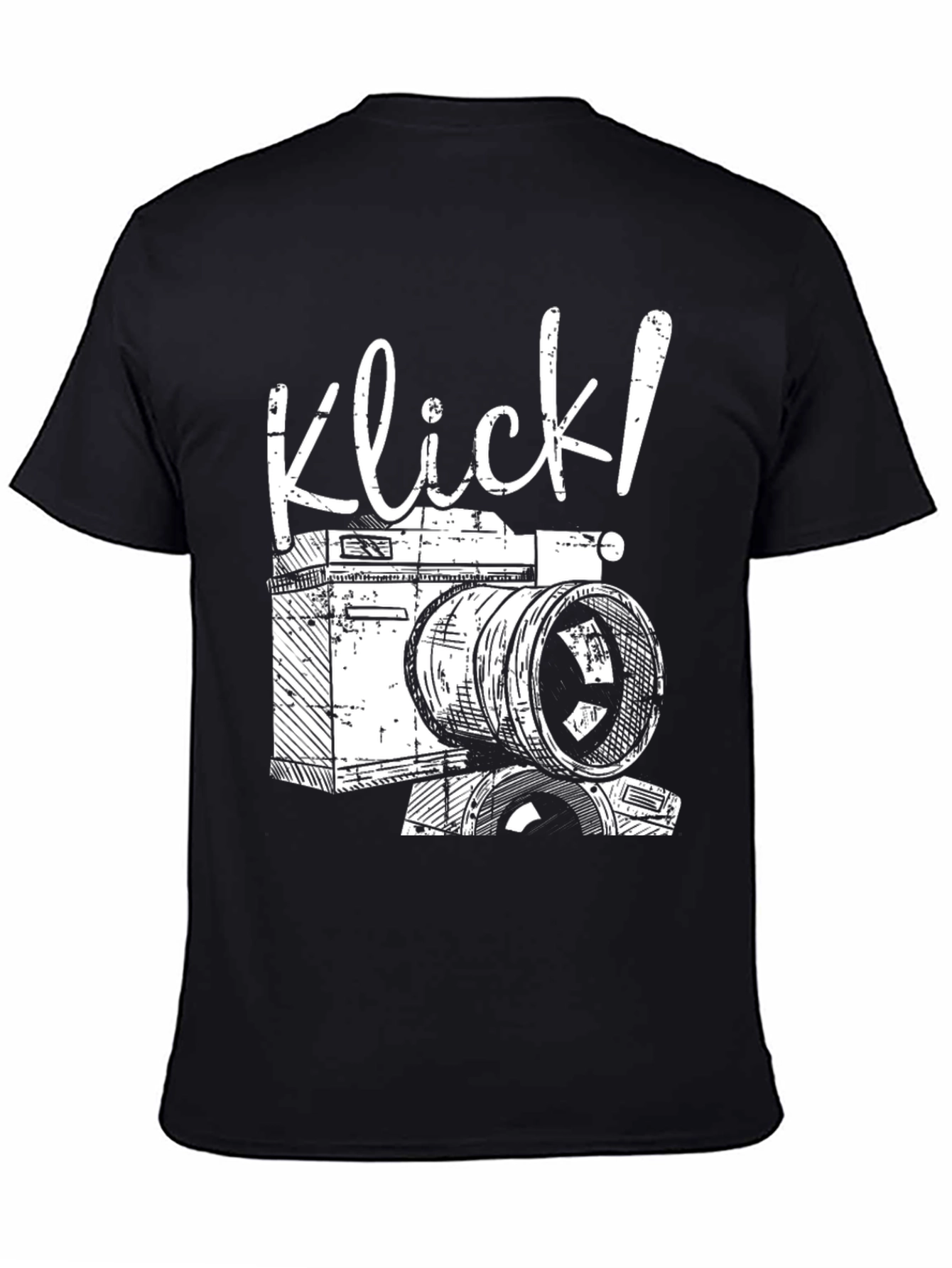 Black Klick! Photographer T-Shirt - Camera Graphic Tee view 4