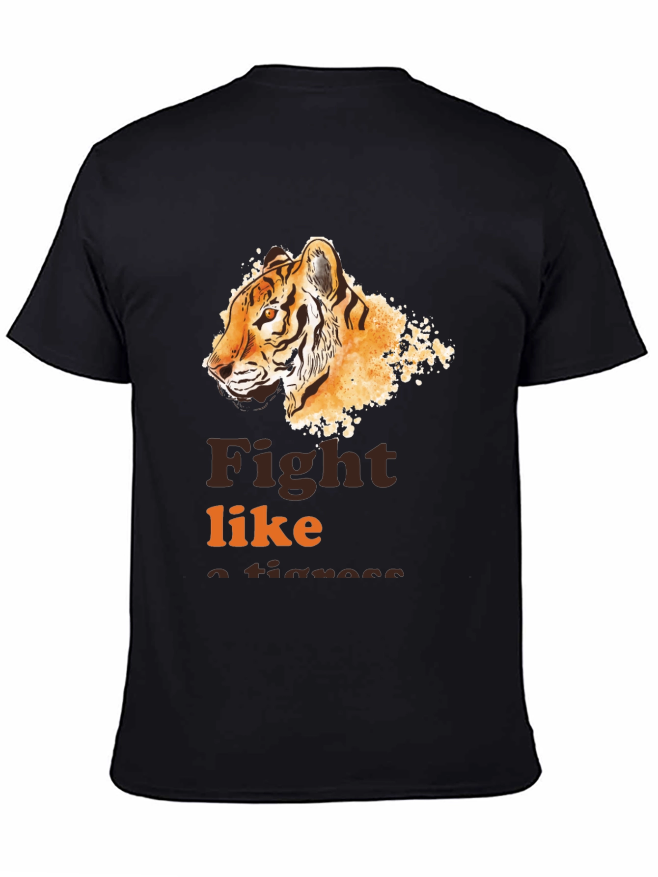 Black Fight Like a Tigress Graphic Tee view 4