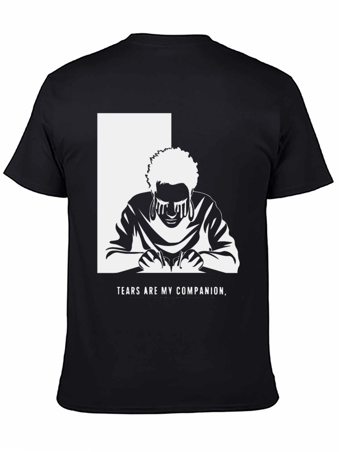 Black Tears are My Companion Graphic T-Shirt view 4