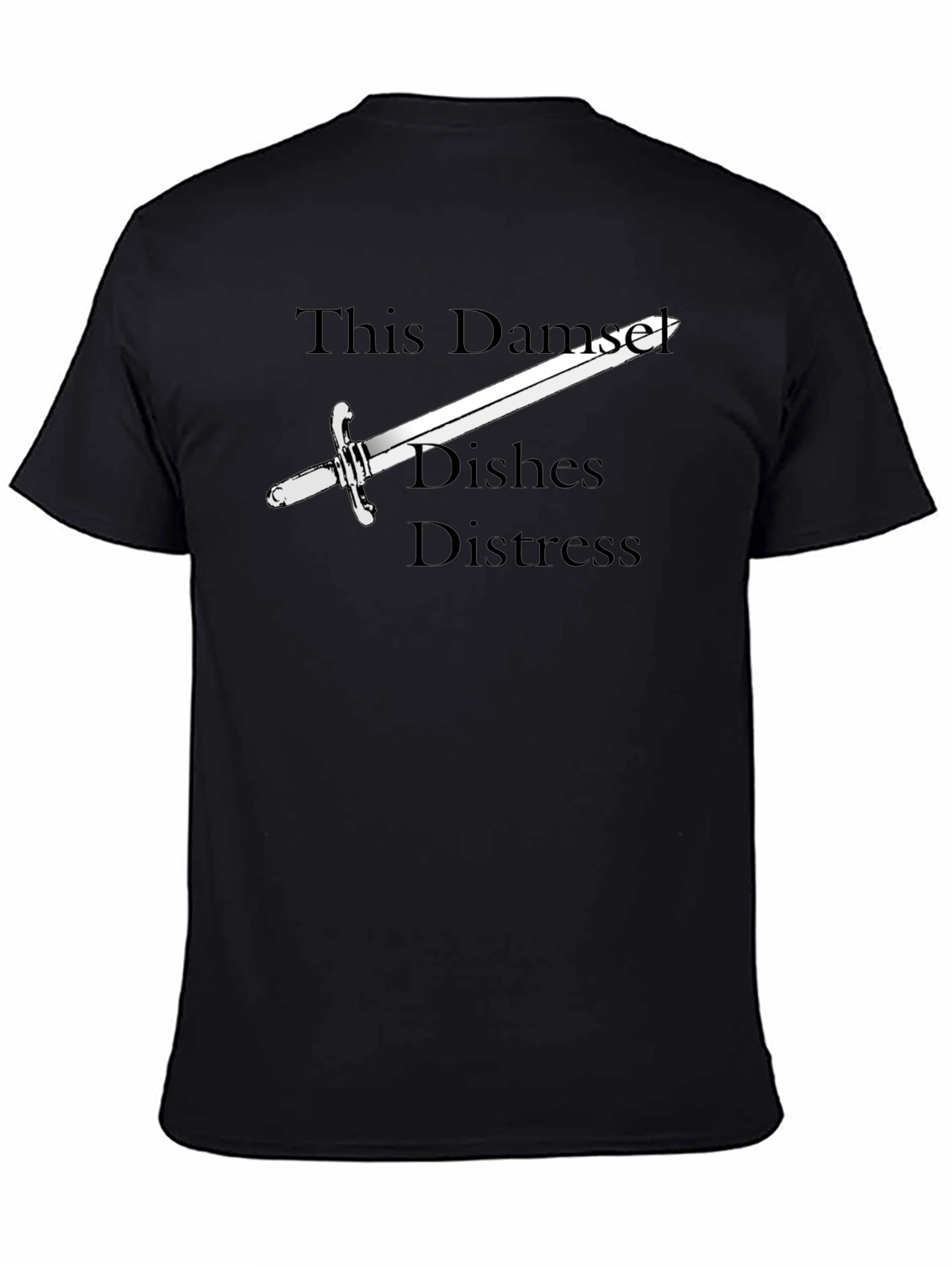 Black Damselfly Sword Graphic Tee view 4