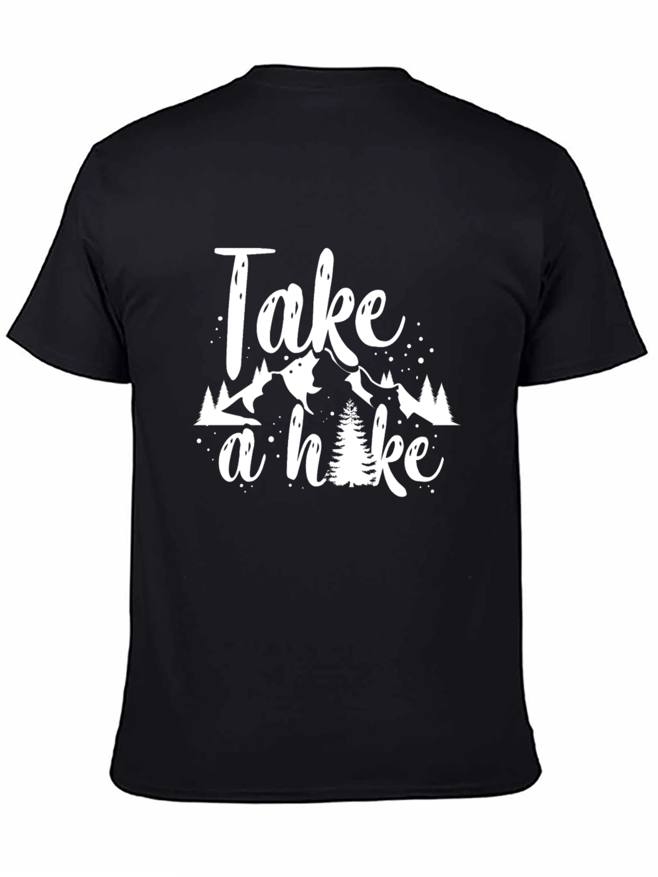 Black Take a Hike Black T-Shirt - Nature Adventure Tee view 4