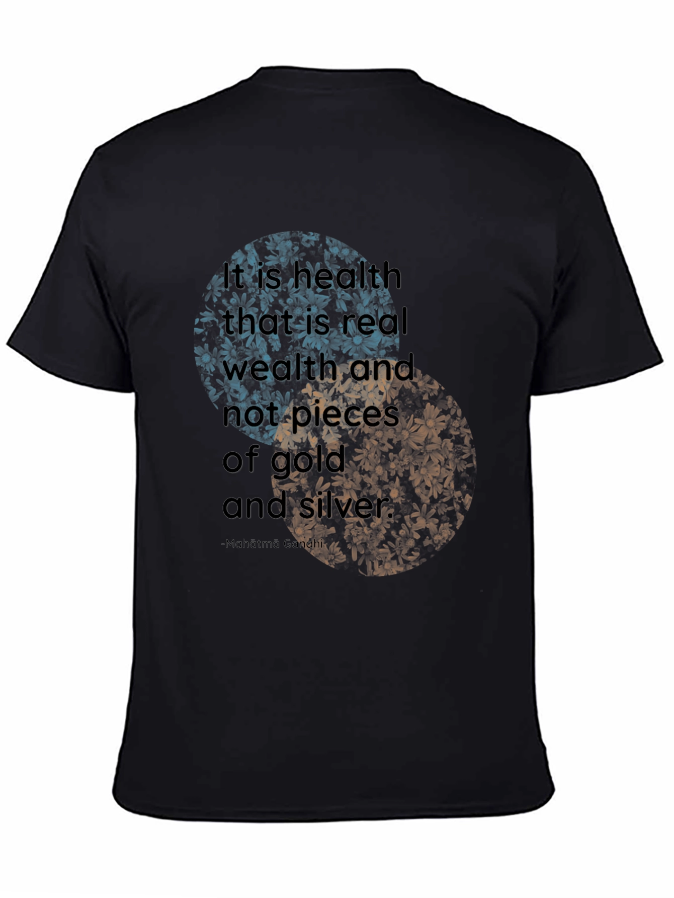Black Health is Wealth T-Shirt - Motivational Quote view 4