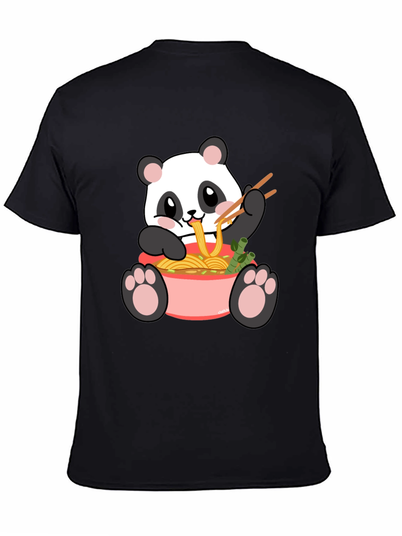 Black Panda Ramen Graphic Tee - Kawaii Comfort view 4