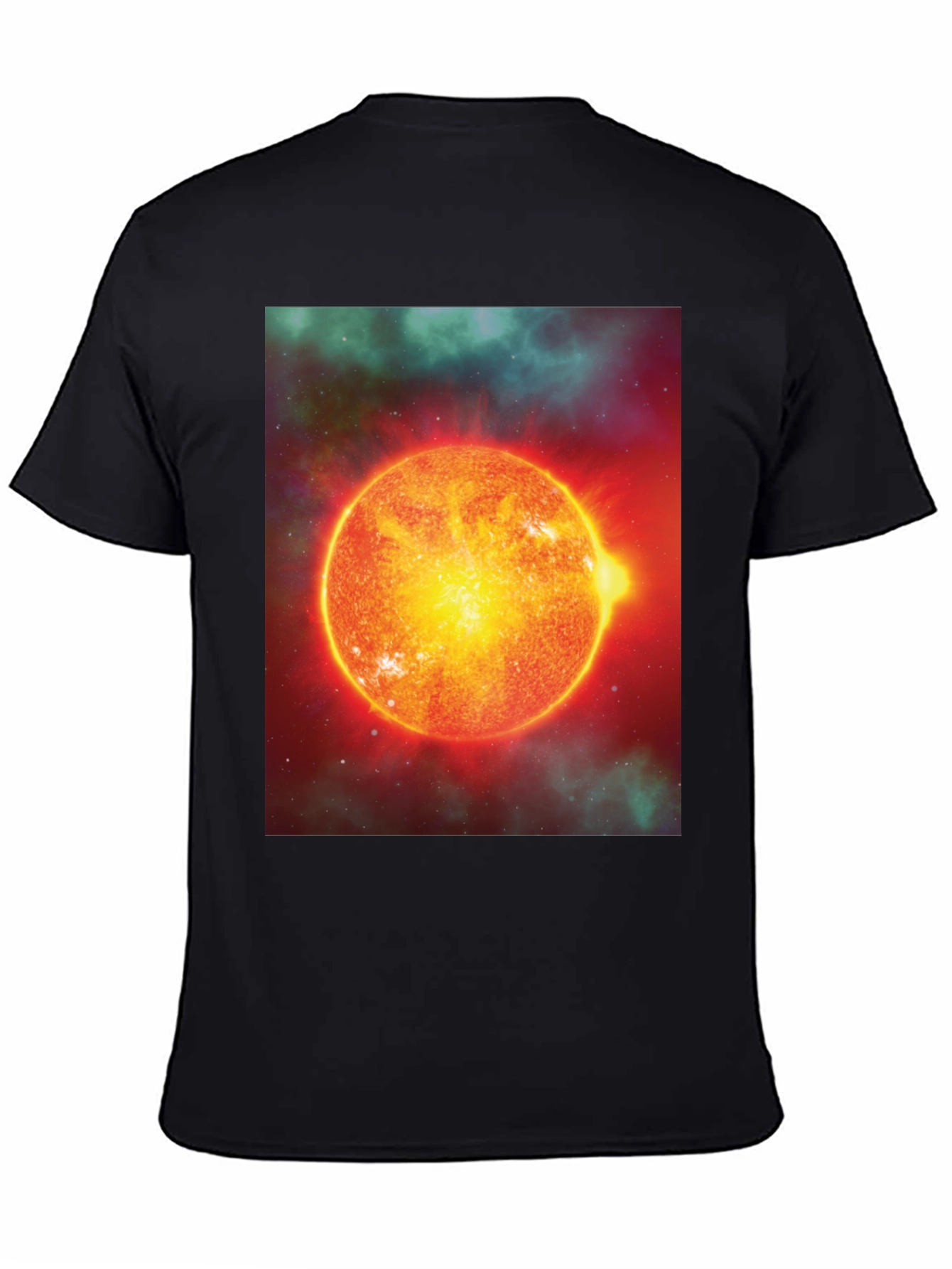 Black Solar System T-Shirt - Black Cotton Blend view 4