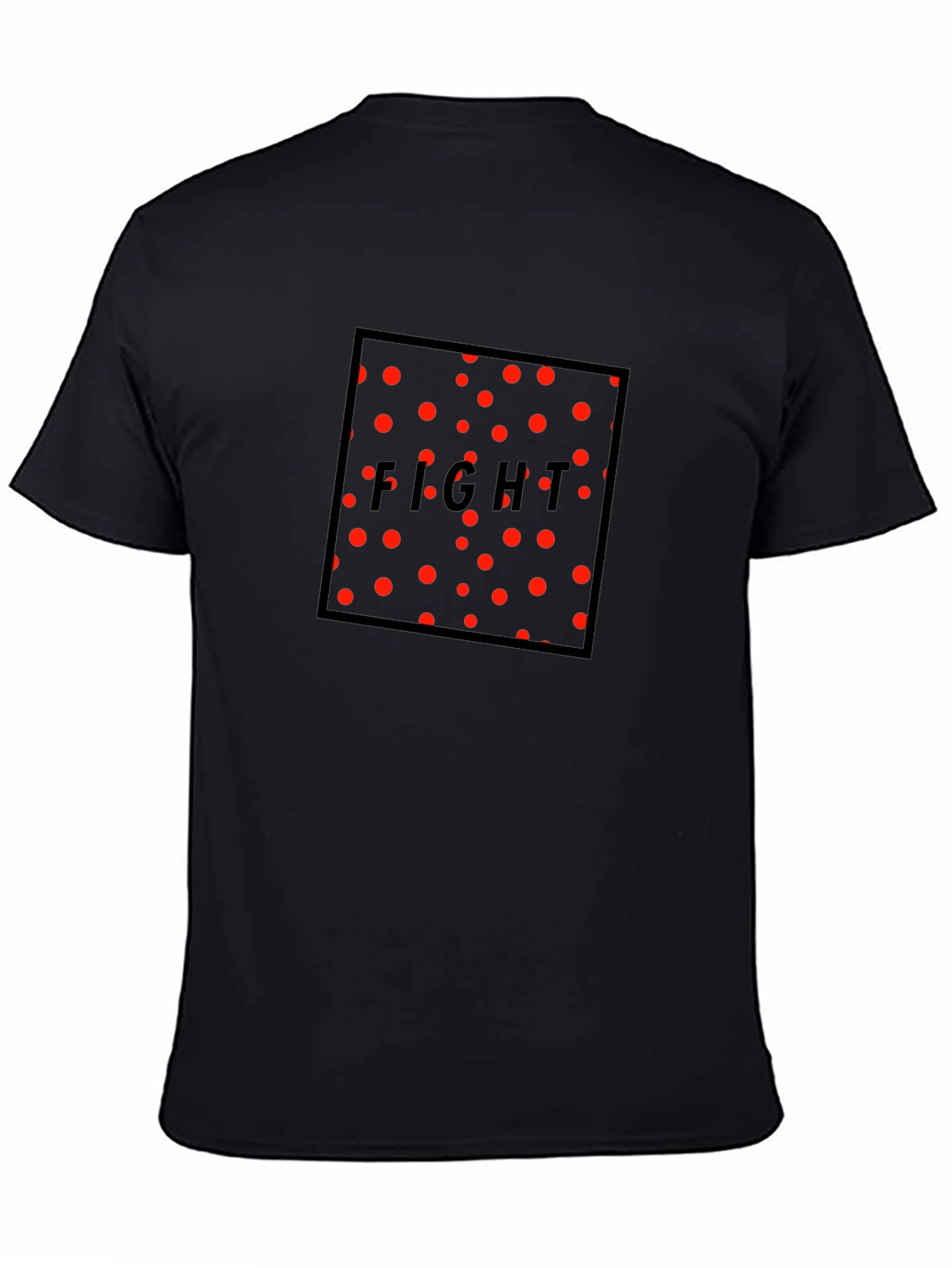 Black Fight Polka Dot Graphic Tee - Black view 4