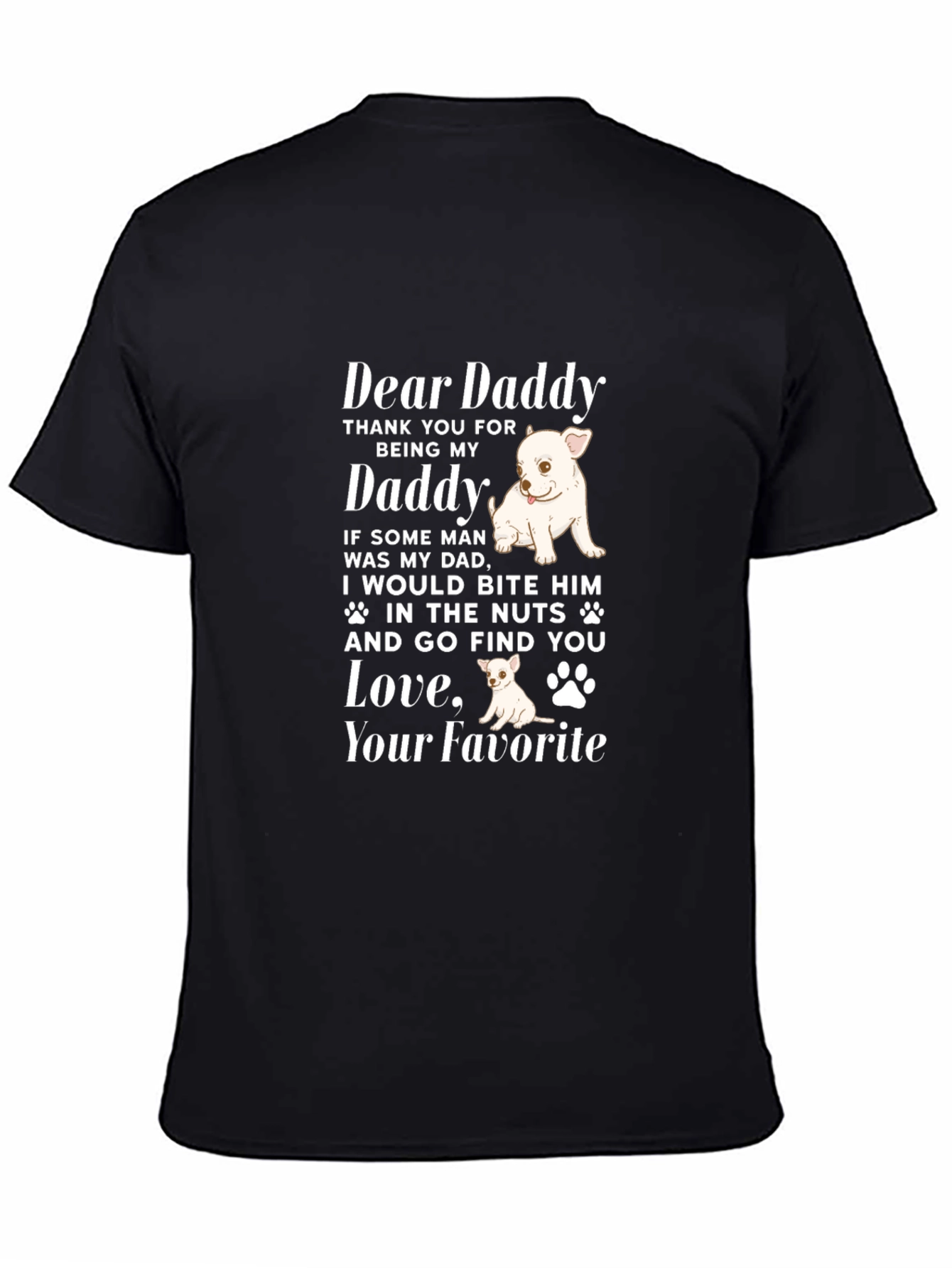 Black Dear Daddy Dog Lover Graphic Tee view 4