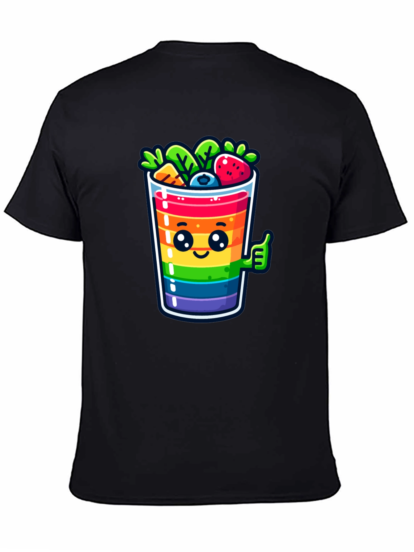 Black Rainbow Smoothie T-Shirt view 4