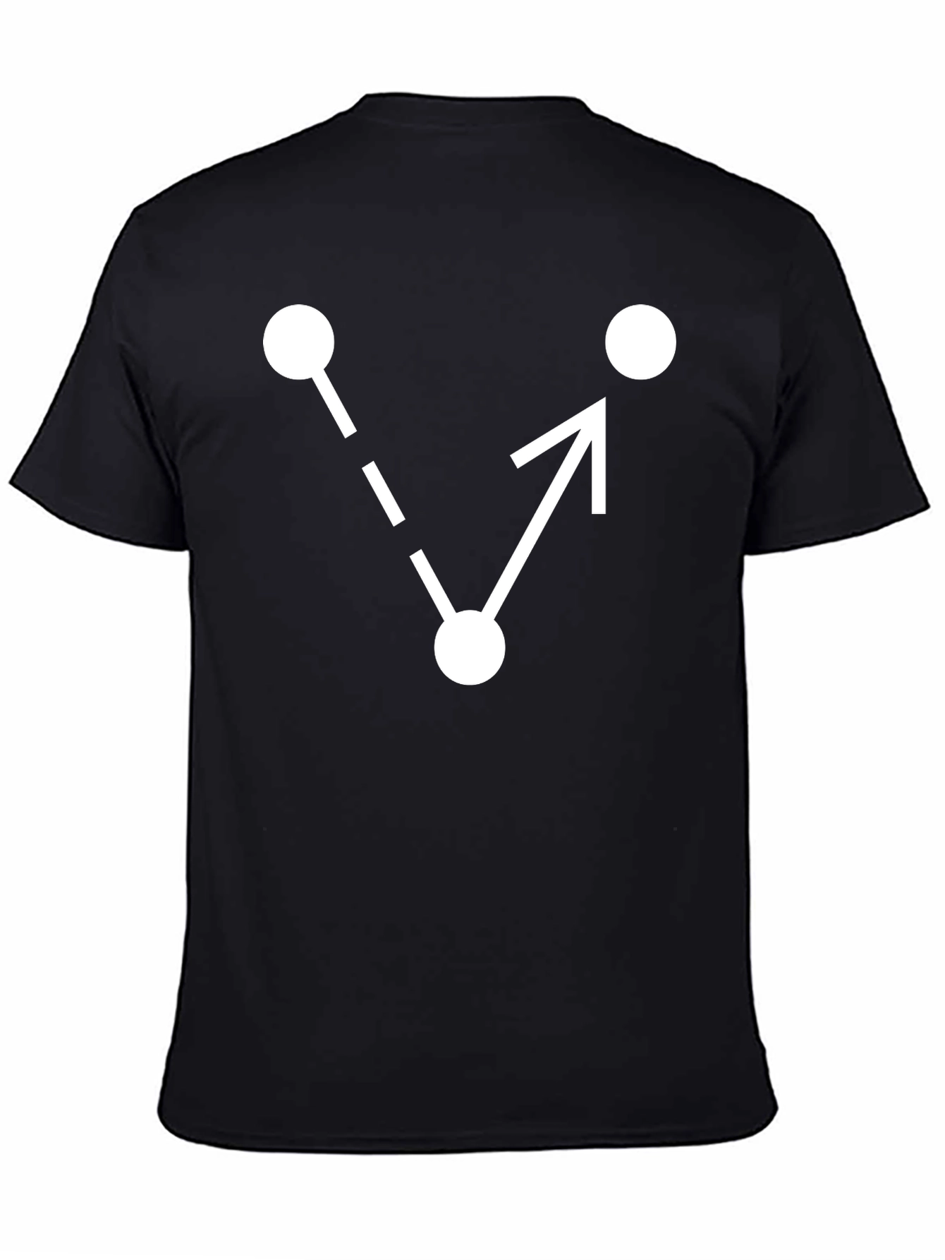 Black Geometric Arrow T-Shirt - Minimalist Design view 4