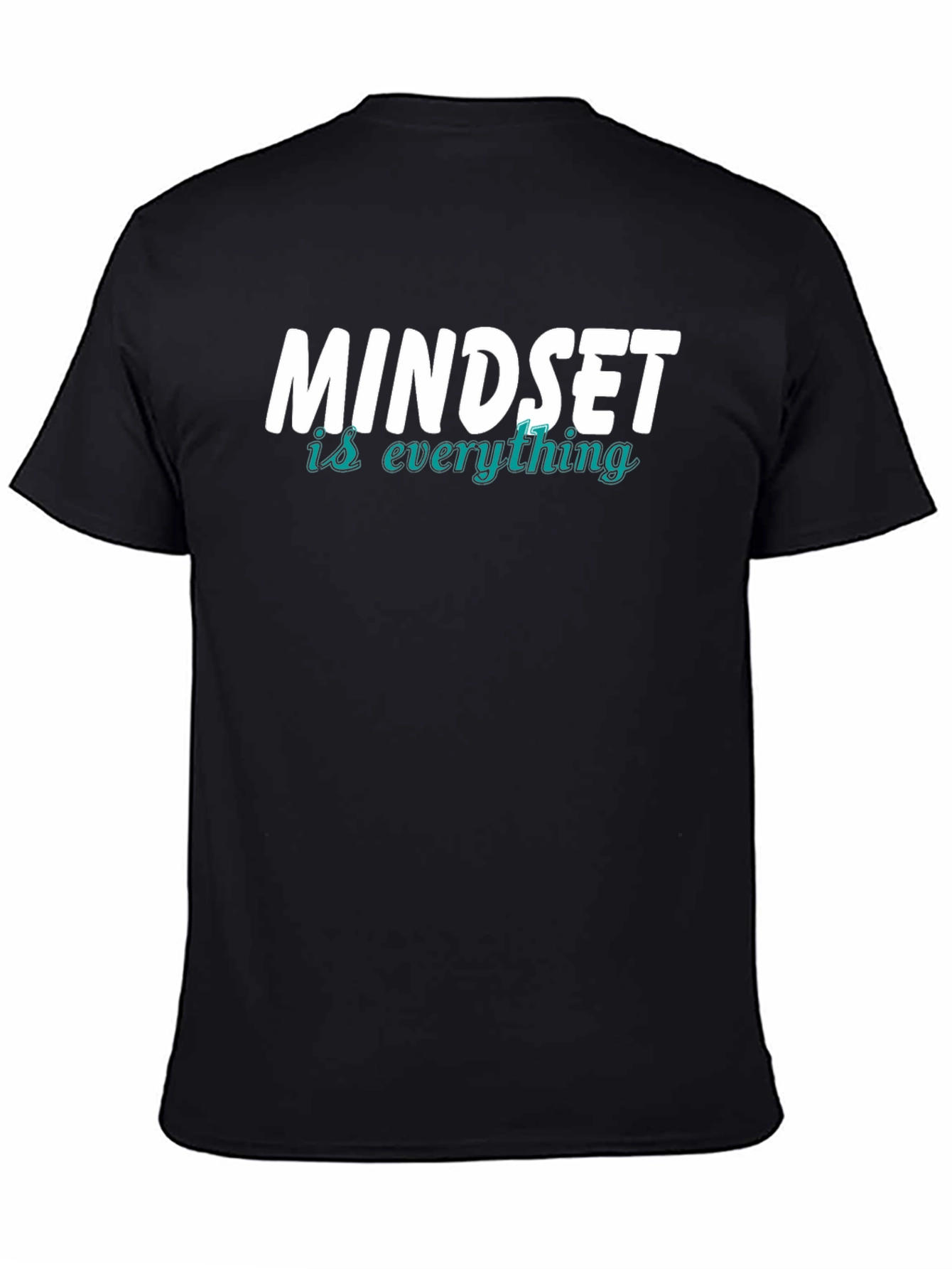 Black Mindset is Everything Men's Black T-Shirt view 4