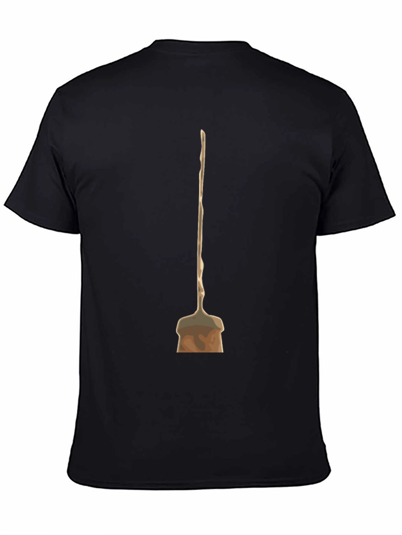 Black Abstract Modern Art Graphic Tee - Black view 4