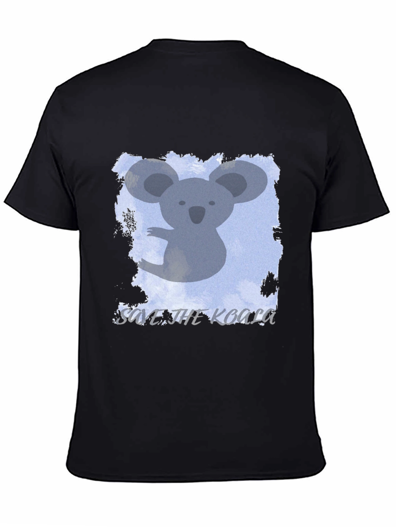 Black Save the Koala Graphic Tee - Black Crew Neck T-Shirt view 4
