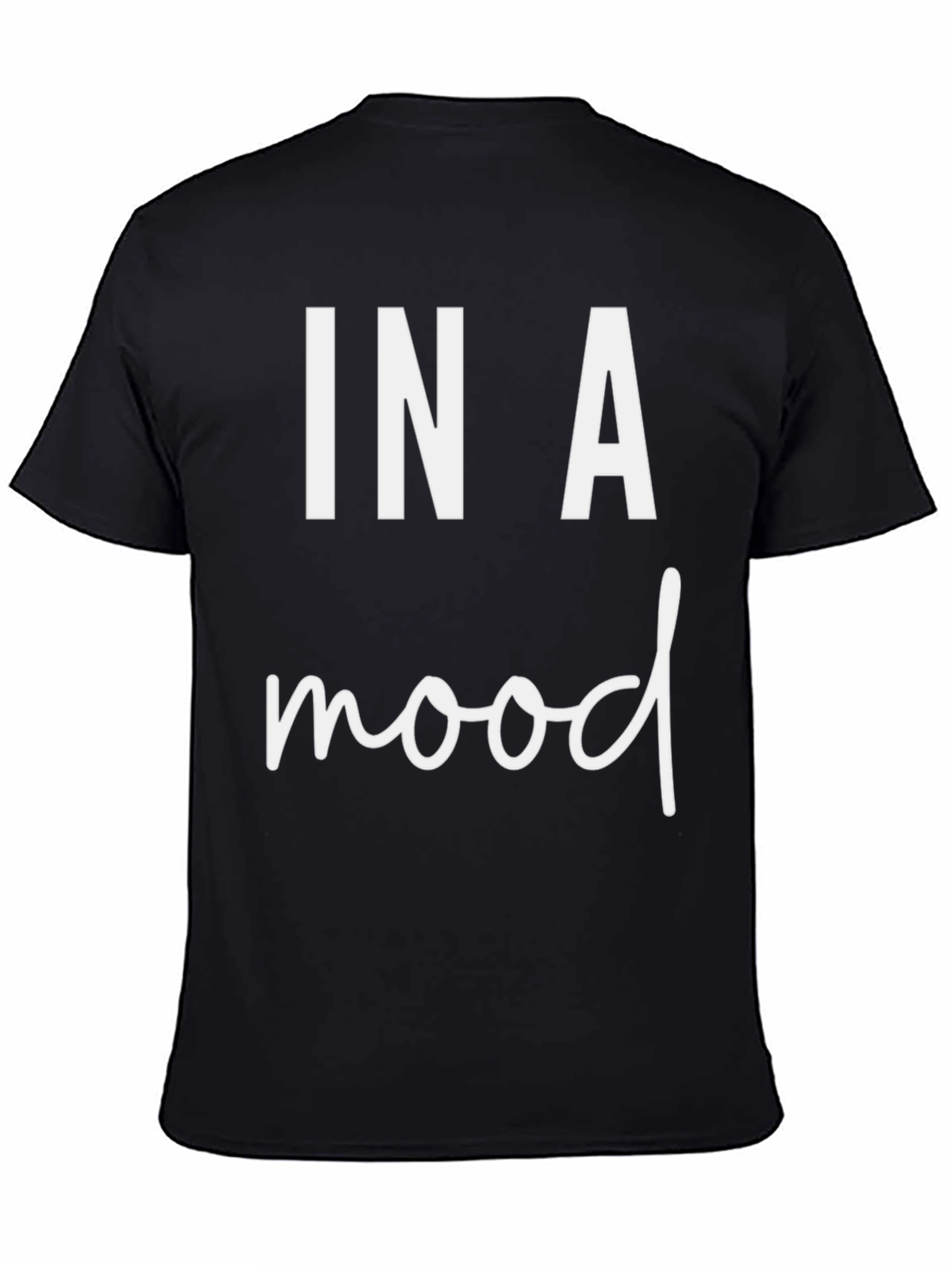 Black In a Mood Graphic Tee - Soft Cotton Blend T-Shirt view 4