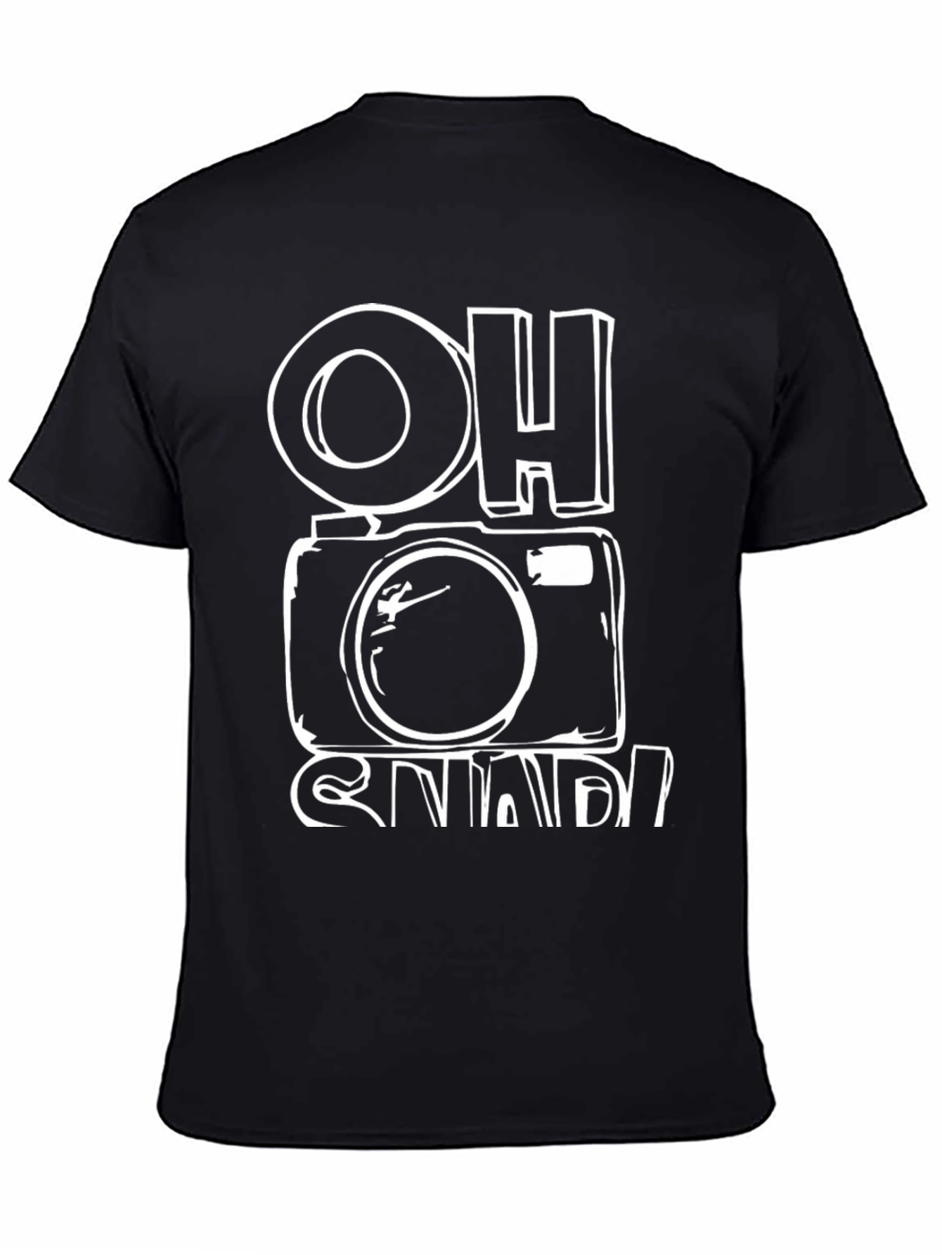 Black Oh Snap Camera Graphic Tee - Black view 4
