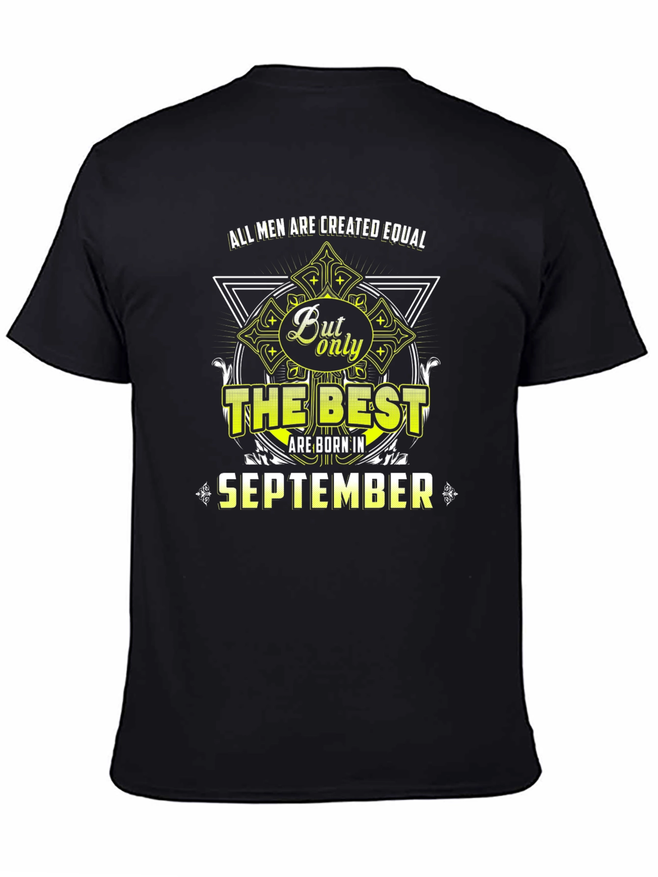 Black Men's 'Best Are Born in September' Graphic T-Shirt view 4