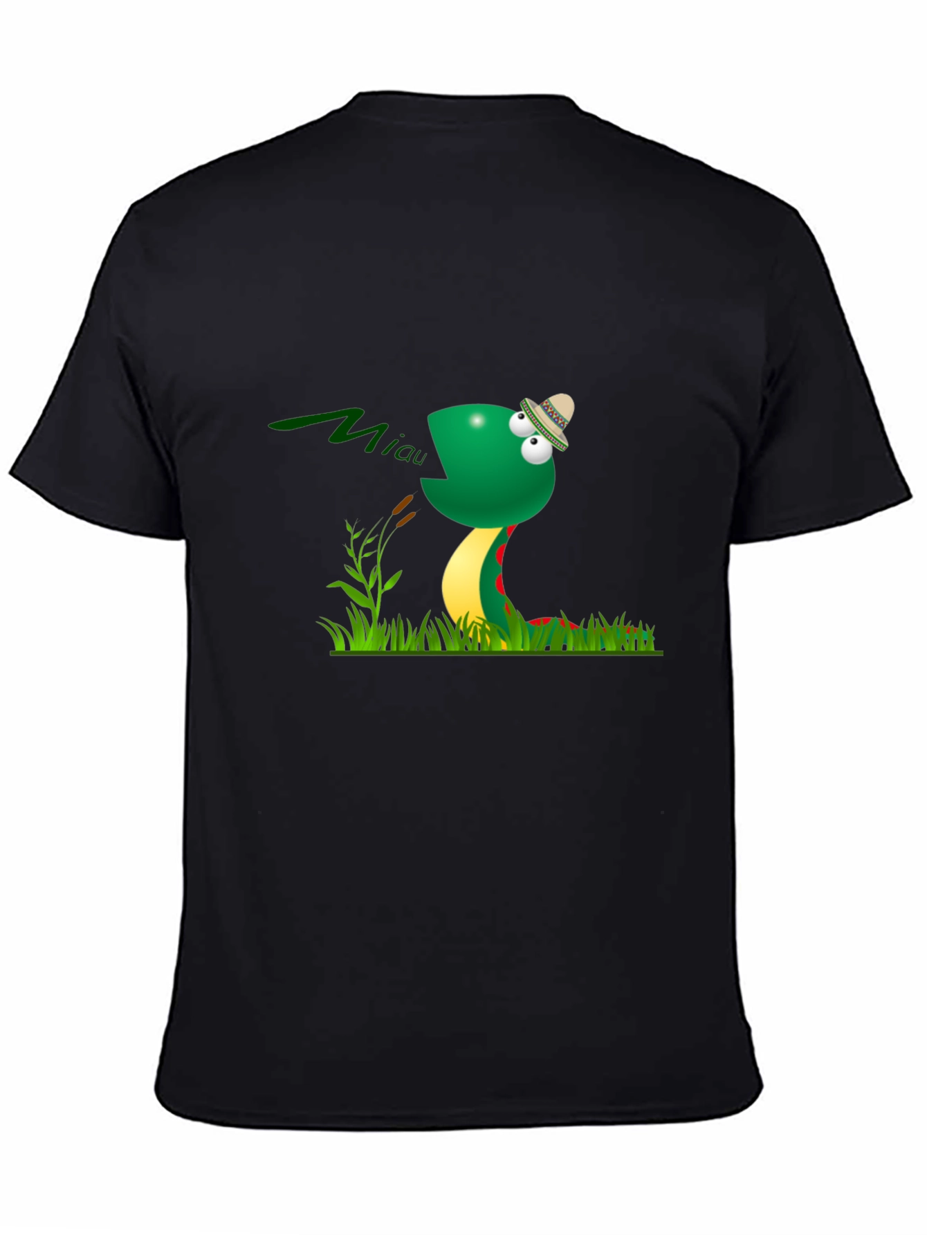 Black Cartoon Snake T-Shirt view 4