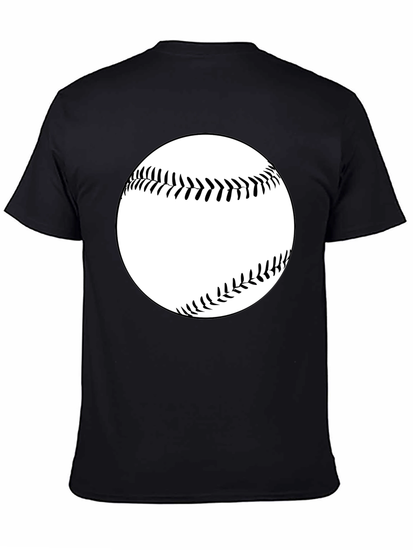 Black Baseball Graphic Tee - Classic Black T-Shirt view 4