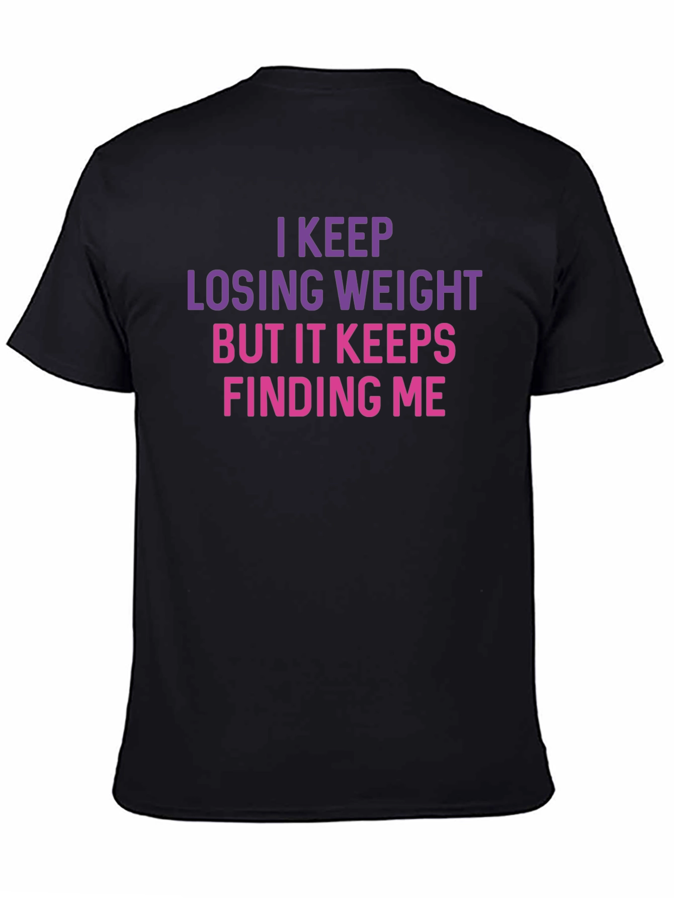Black Funny Weight Loss T-Shirt: Keep Losing Weight view 4
