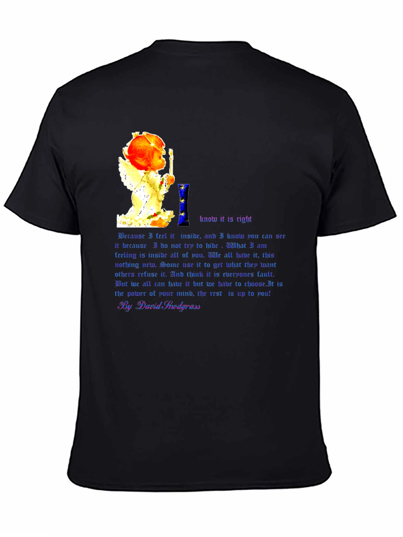 Black Angelic Inspiration T-Shirt view 4