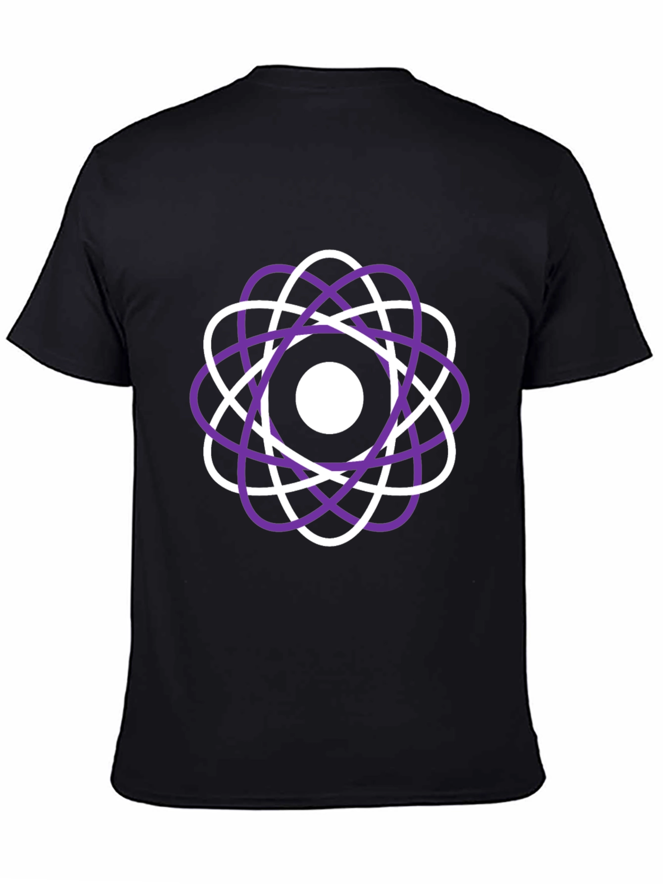 Black Atomic Orbit T-Shirt - Cool Graphic Tee view 4
