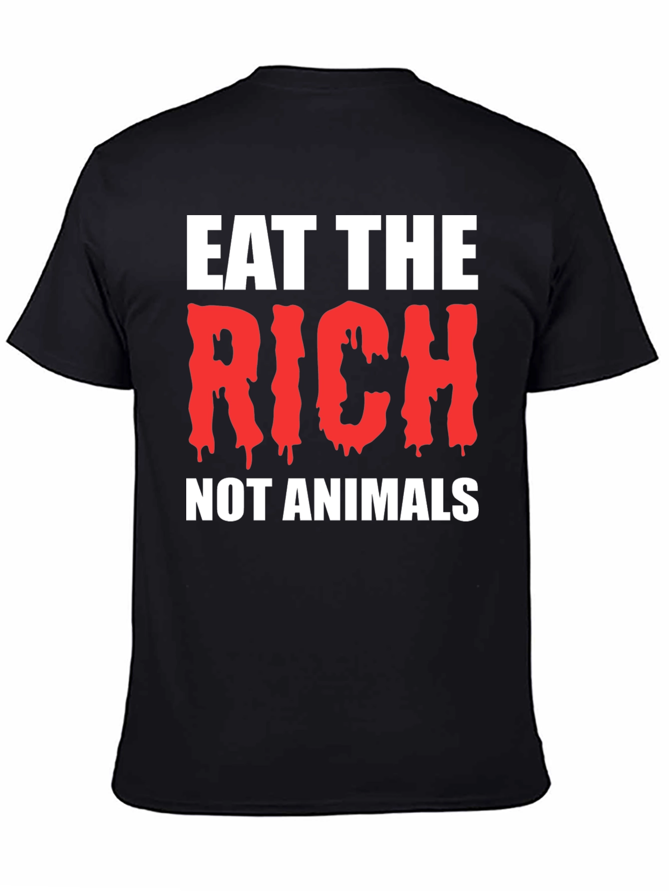 Black Eat The Rich Black T-Shirt view 4