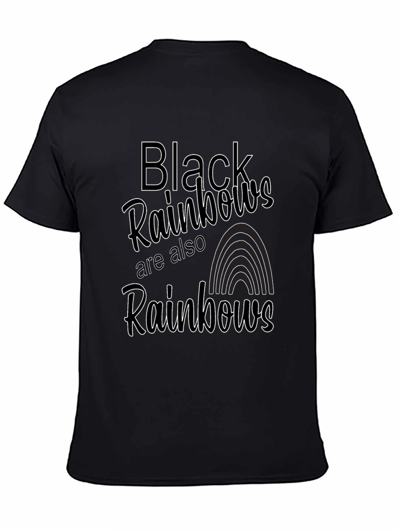 Black Black Rainbows Graphic Tee view 4